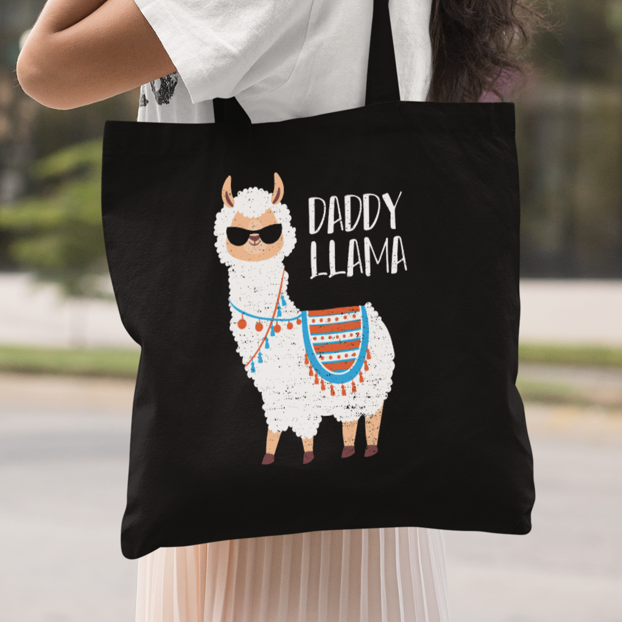 Daddy Llama Stoffbeutel - DESIGNSBYJNK5.COM