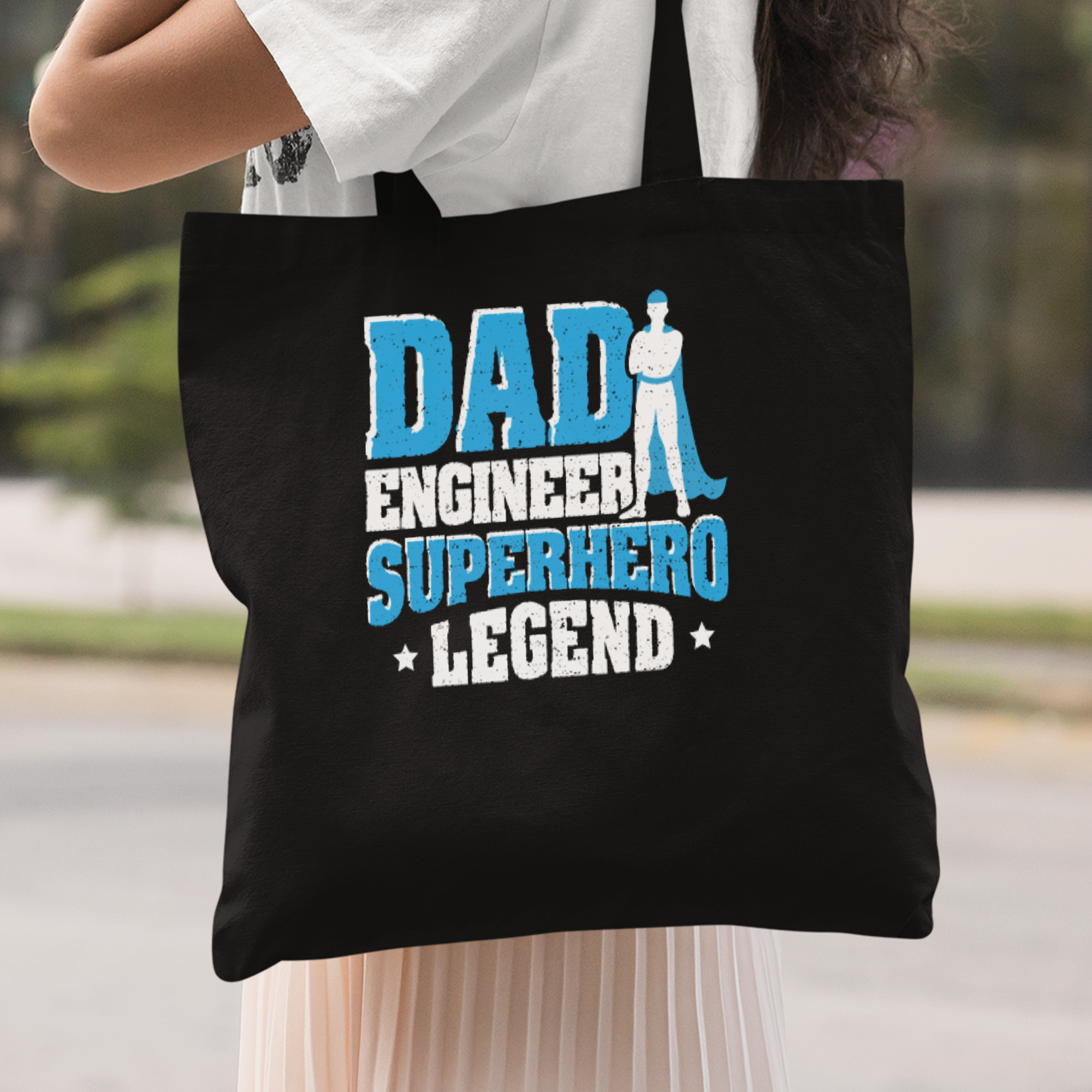 Dad Engineer Superhero Legend Stoffbeutel - DESIGNSBYJNK5.COM