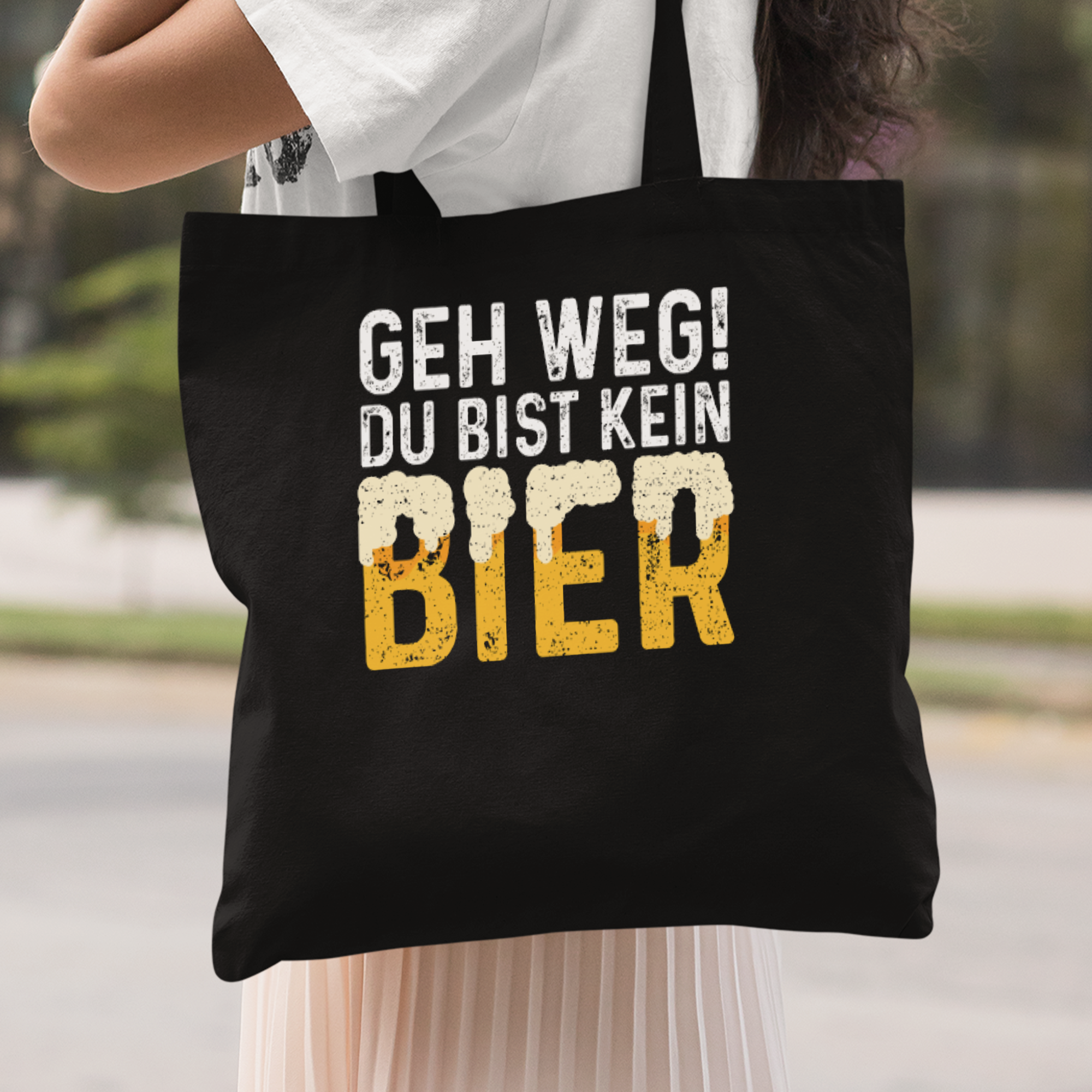 Geh Weg Du Bist Kein Bier Stoffbeutel - DESIGNSBYJNK5.COM