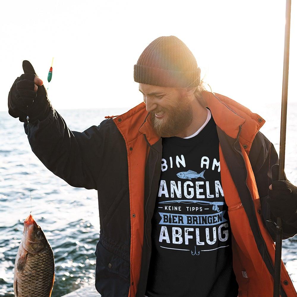 Bin Am Angeln Keine Tipps Bier Bringen Abflug T-Shirt (Unisex) - DESIGNSBYJNK5.COM