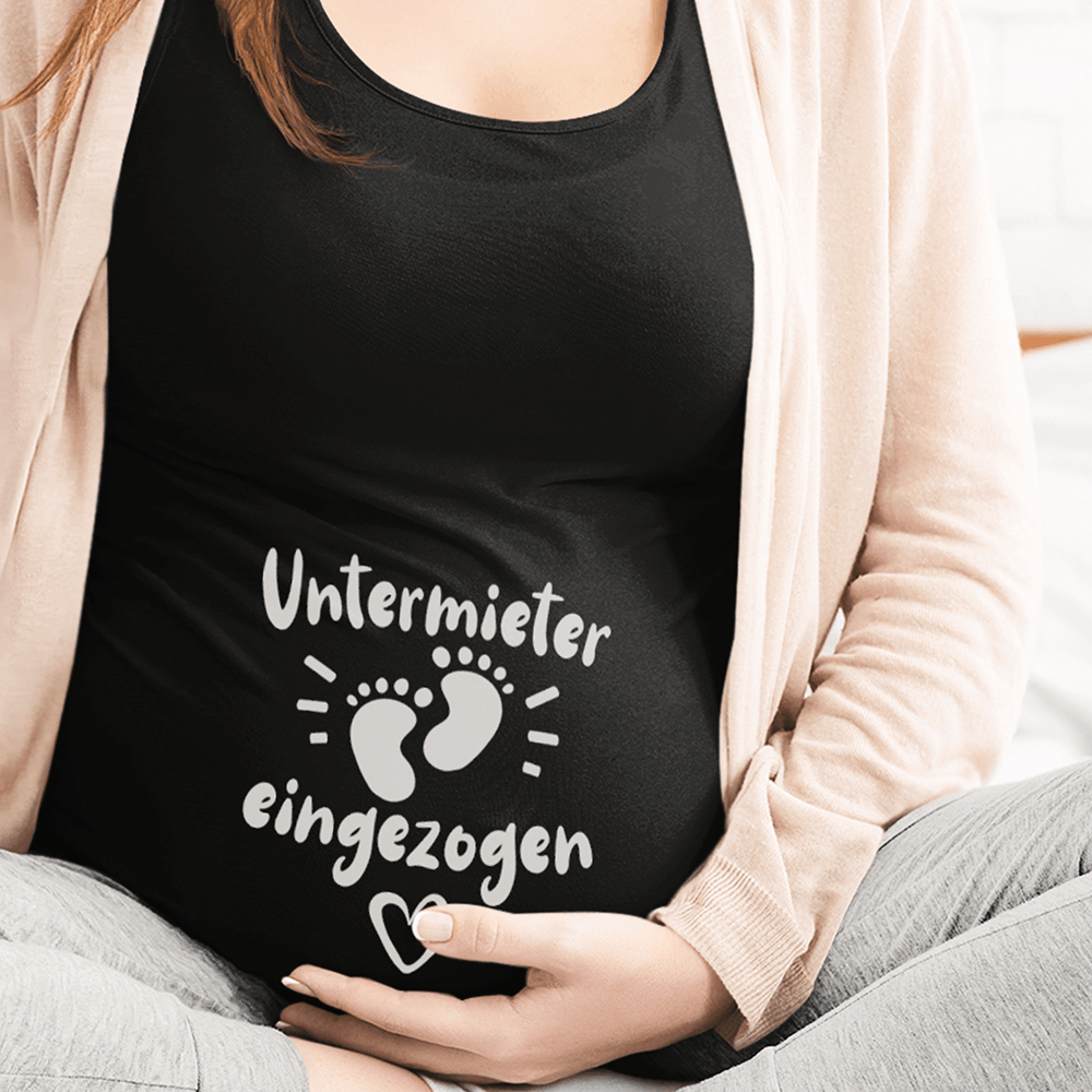 Untermieter Eingezogen Schwangerschafts T-Shirt - DESIGNSBYJNK5.COM