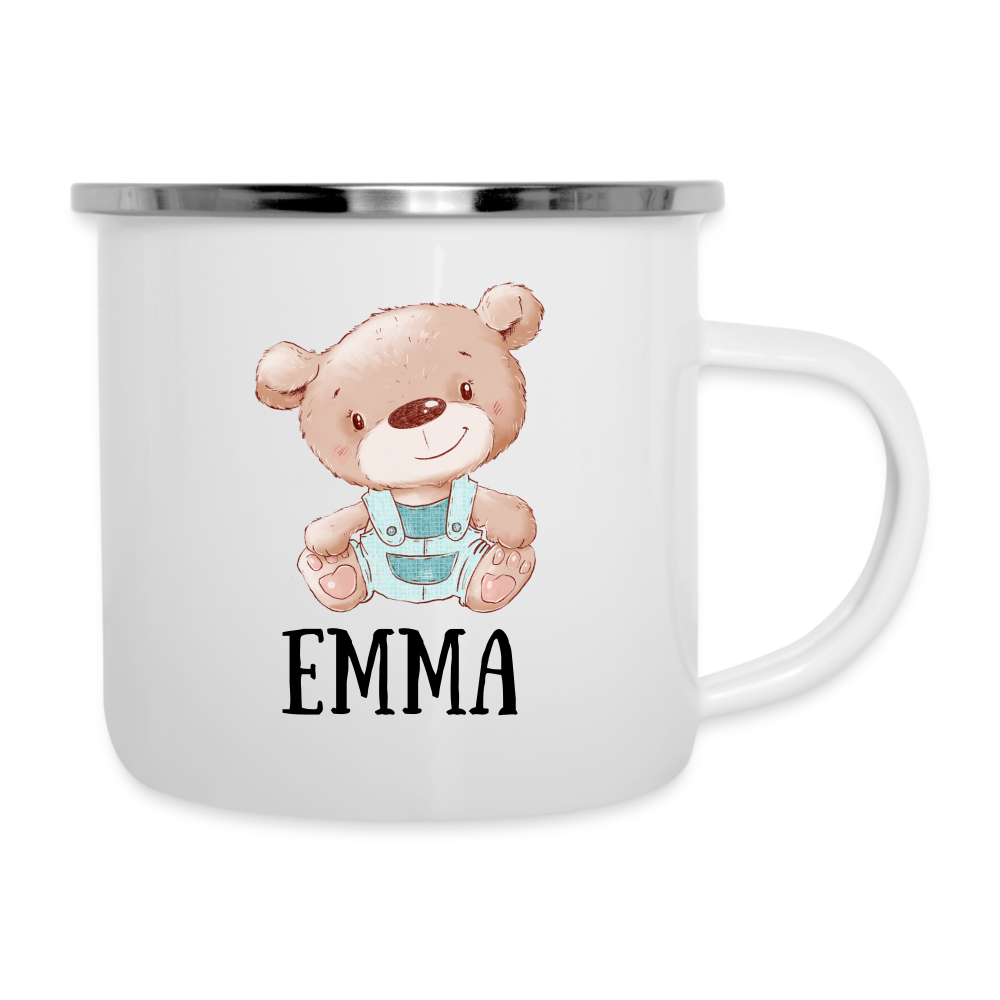 Bär + Namen Kindertasse (personalisierbar) - weiß