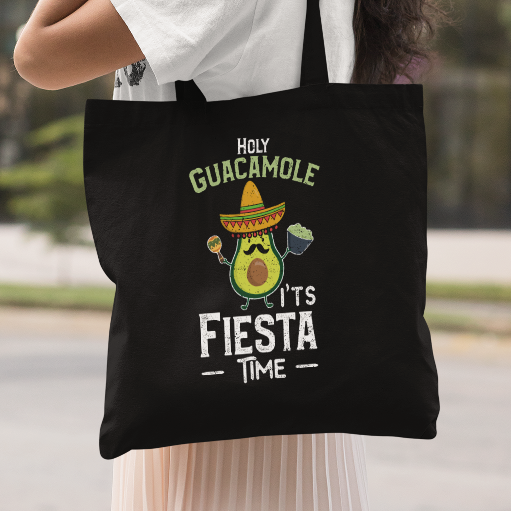 Holy Guacamole It's Fiesta Time Stoffbeutel - DESIGNSBYJNK5.COM