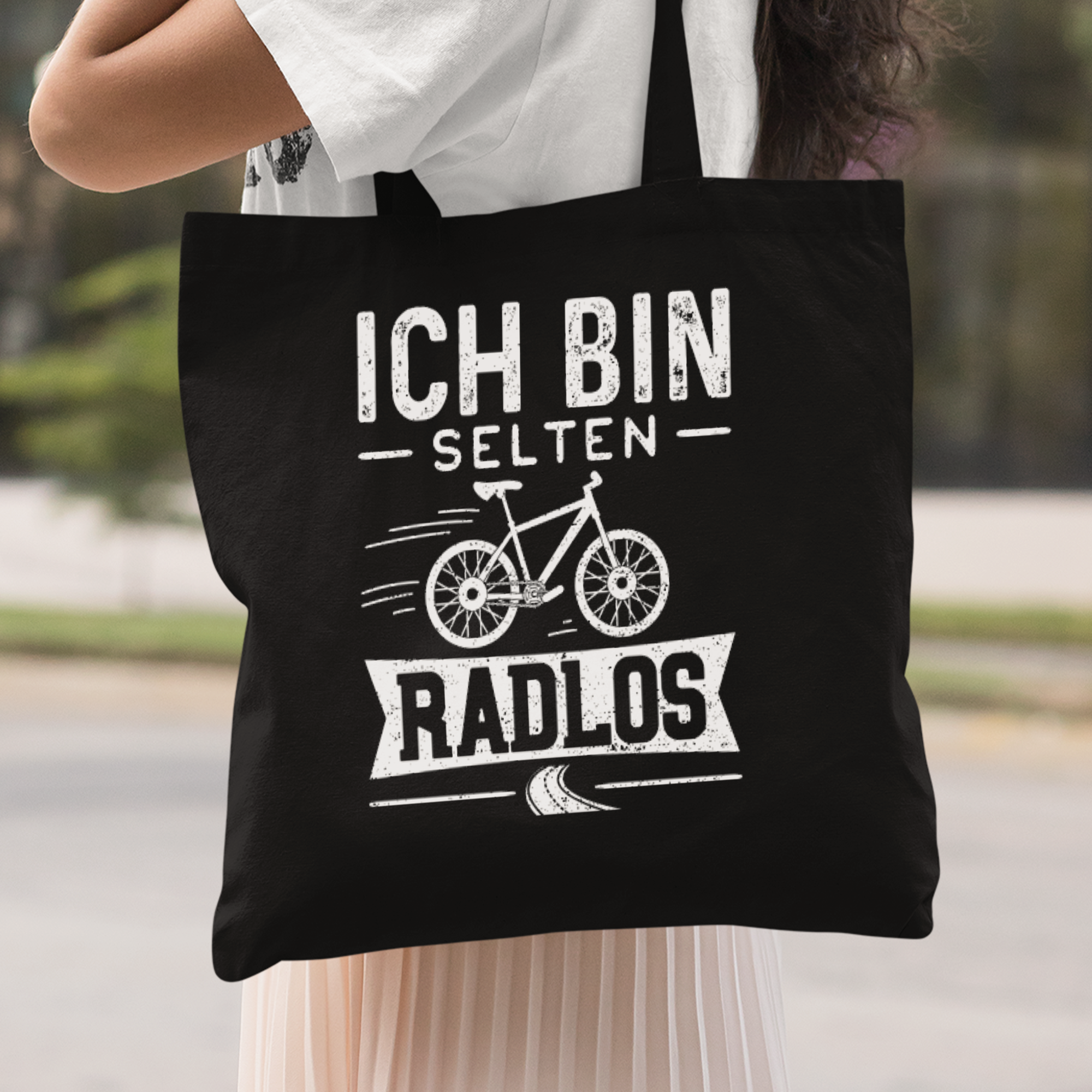 Ich Bin Selten Radlos Stoffbeutel - DESIGNSBYJNK5.COM