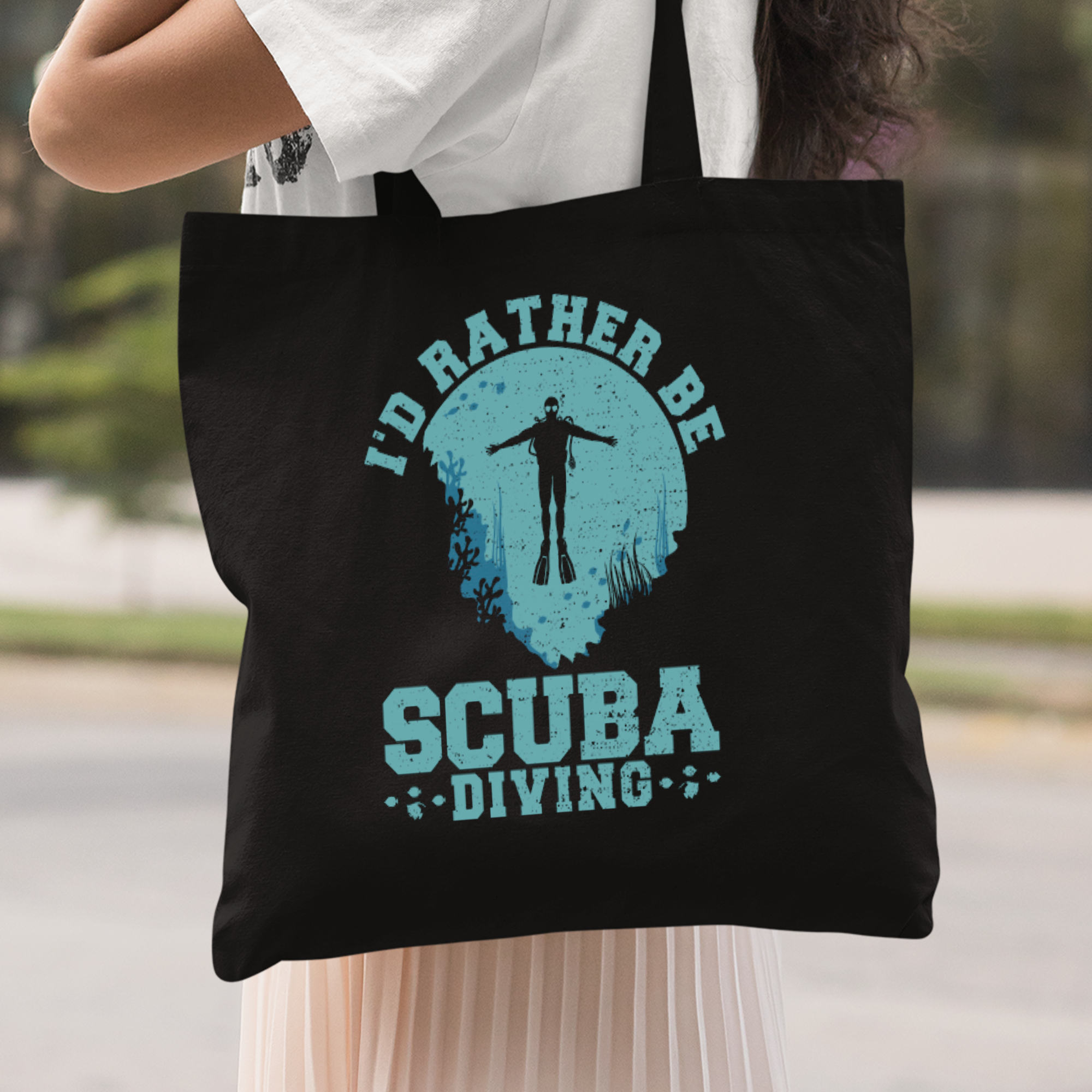 I'd Rather Be Scuba Diving Stoffbeutel - DESIGNSBYJNK5.COM