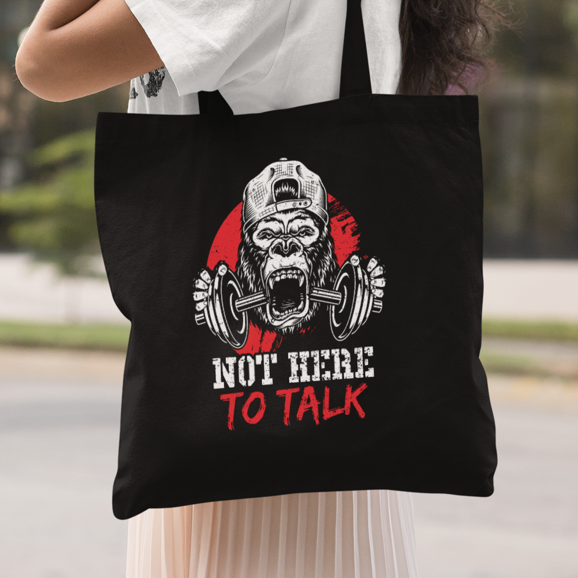 Not Here To Talk Stoffbeutel - DESIGNSBYJNK5.COM