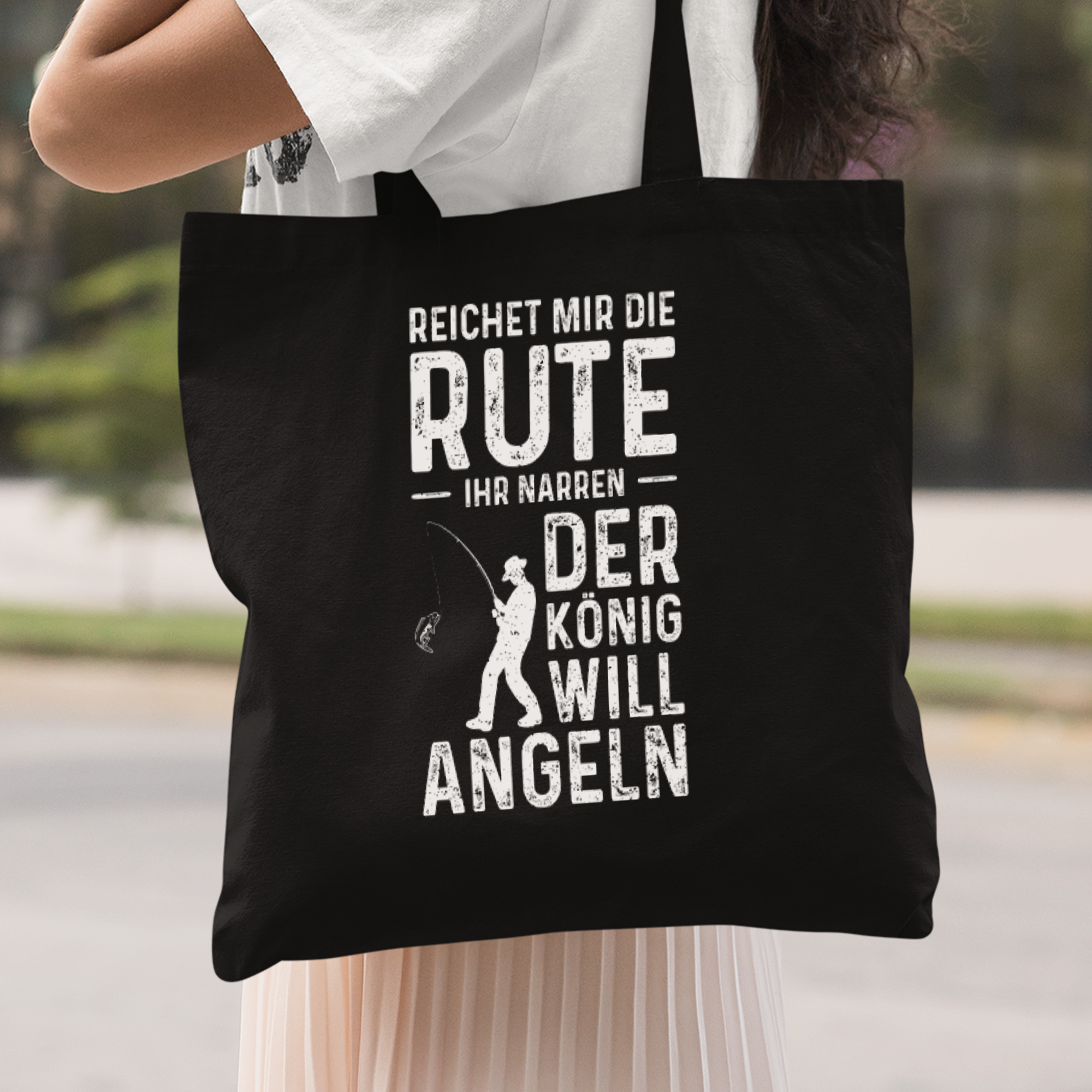 Reichet Mir Die Rute Der König Will Angeln Stoffbeutel - DESIGNSBYJNK5.COM