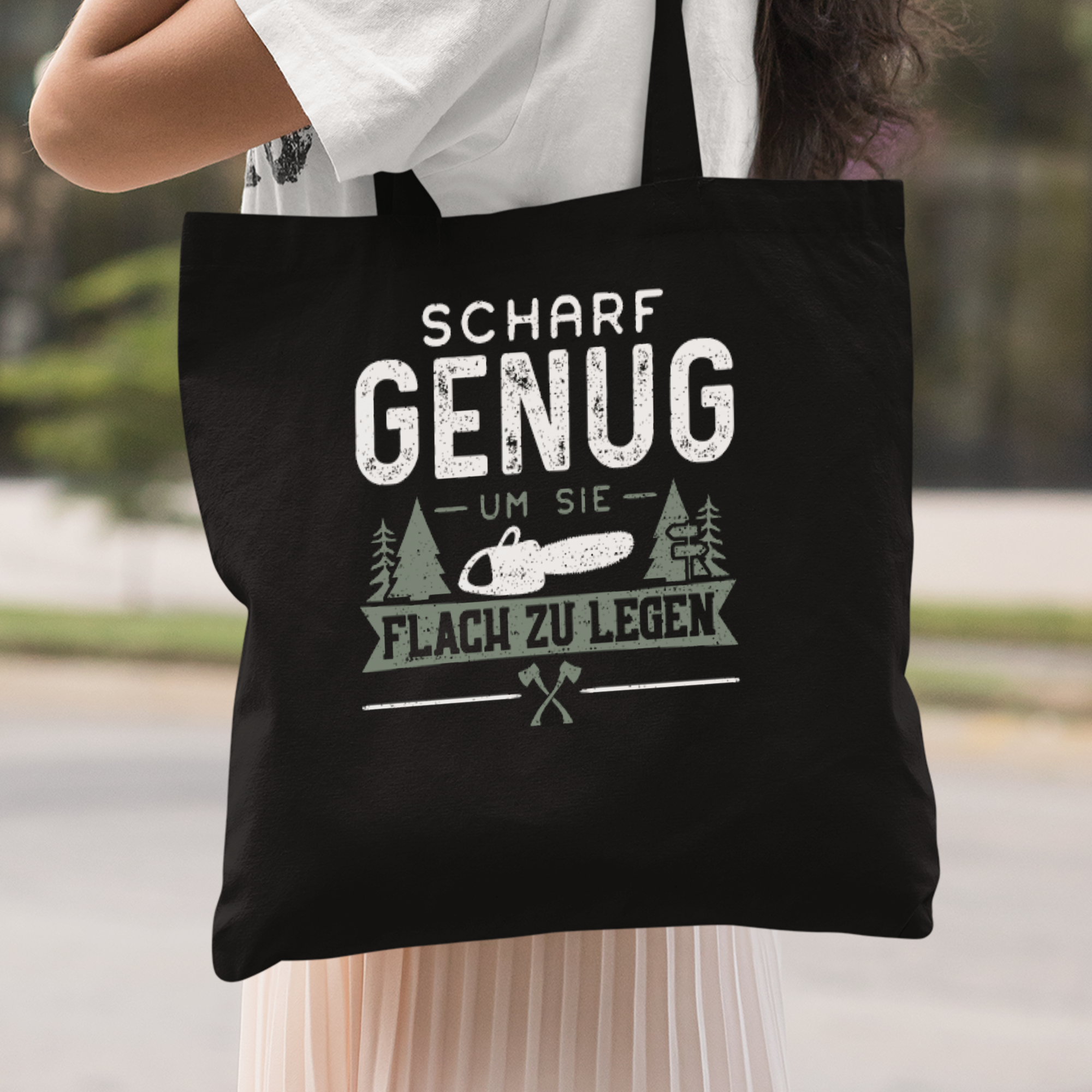 Scharf Genug Um Sie Flach Zu Legen Stoffbeutel - DESIGNSBYJNK5.COM