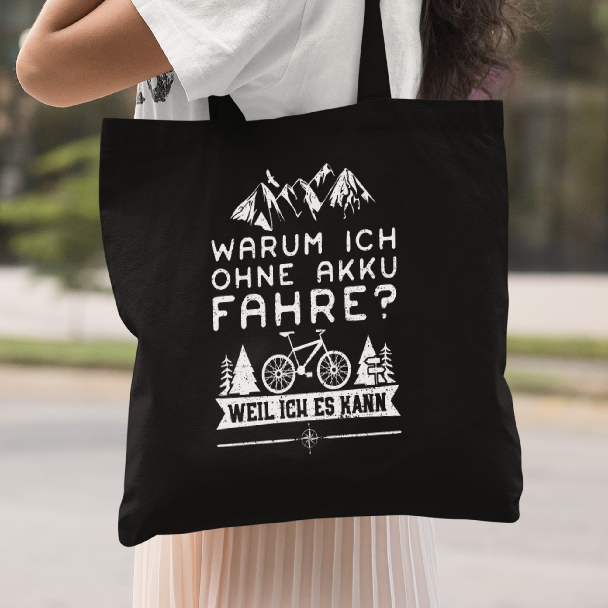 Warum Ich Ohne Akku Fahre Weil Ich Es Kann Stoffbeutel - DESIGNSBYJNK5.COM