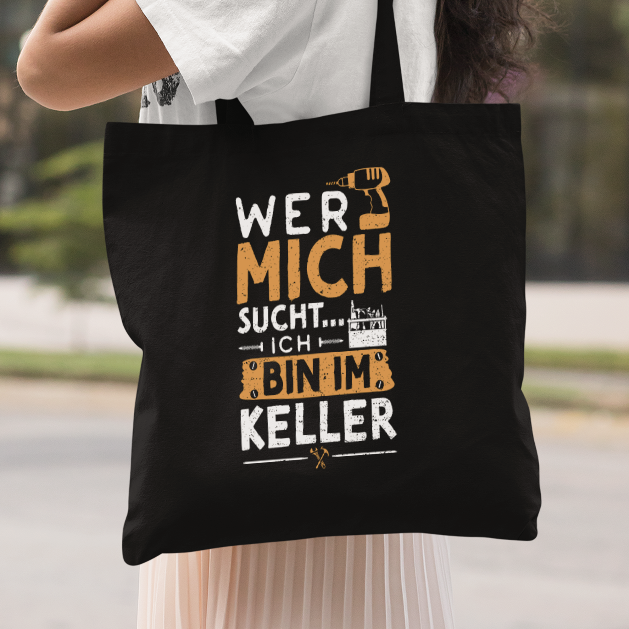 Wer Mich Sucht Ich Bin Im Keller Stoffbeutel - DESIGNSBYJNK5.COM