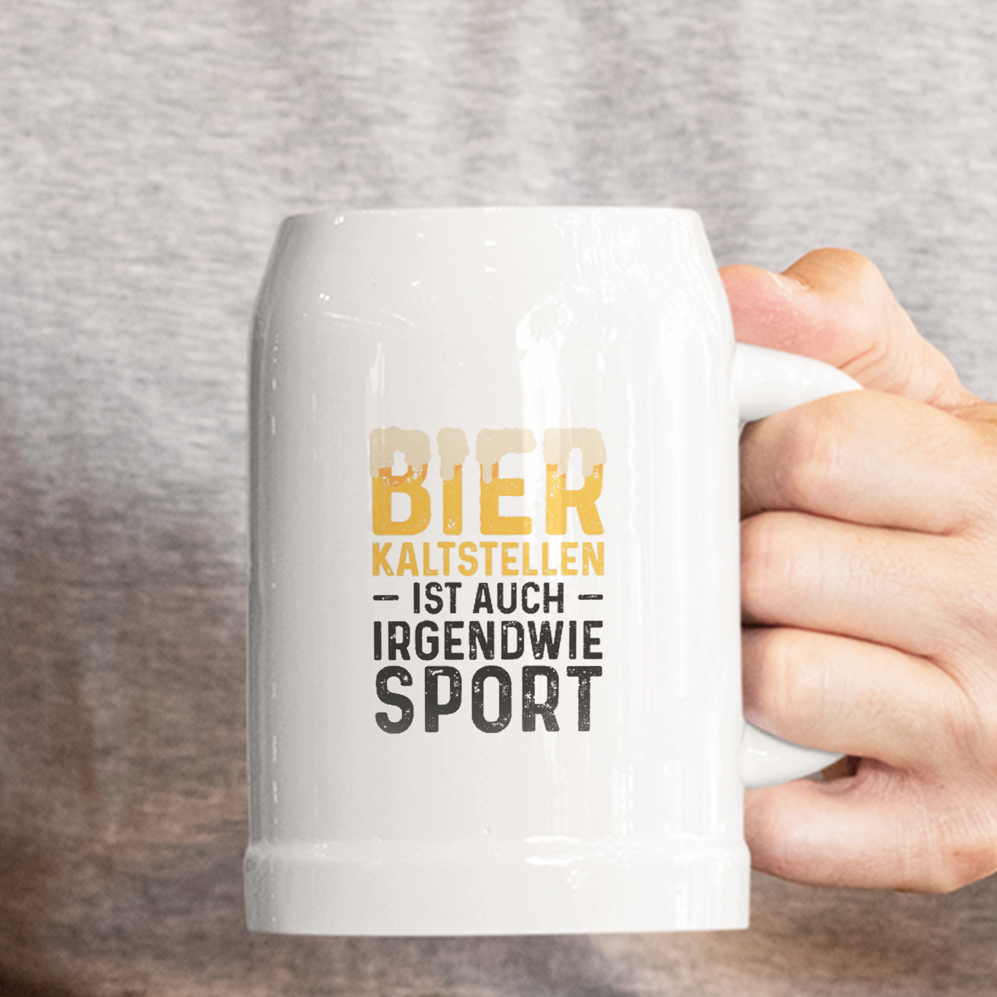 Bier Kaltstellen Ist Auch Irgendwie Sport Bierkrug - DESIGNSBYJNK5.COM