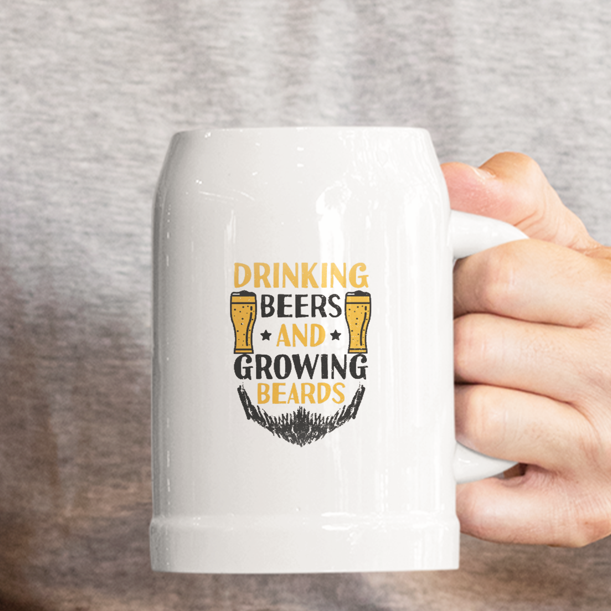 Drinking Beers And Growing Beards Bierkrug - DESIGNSBYJNK5.COM