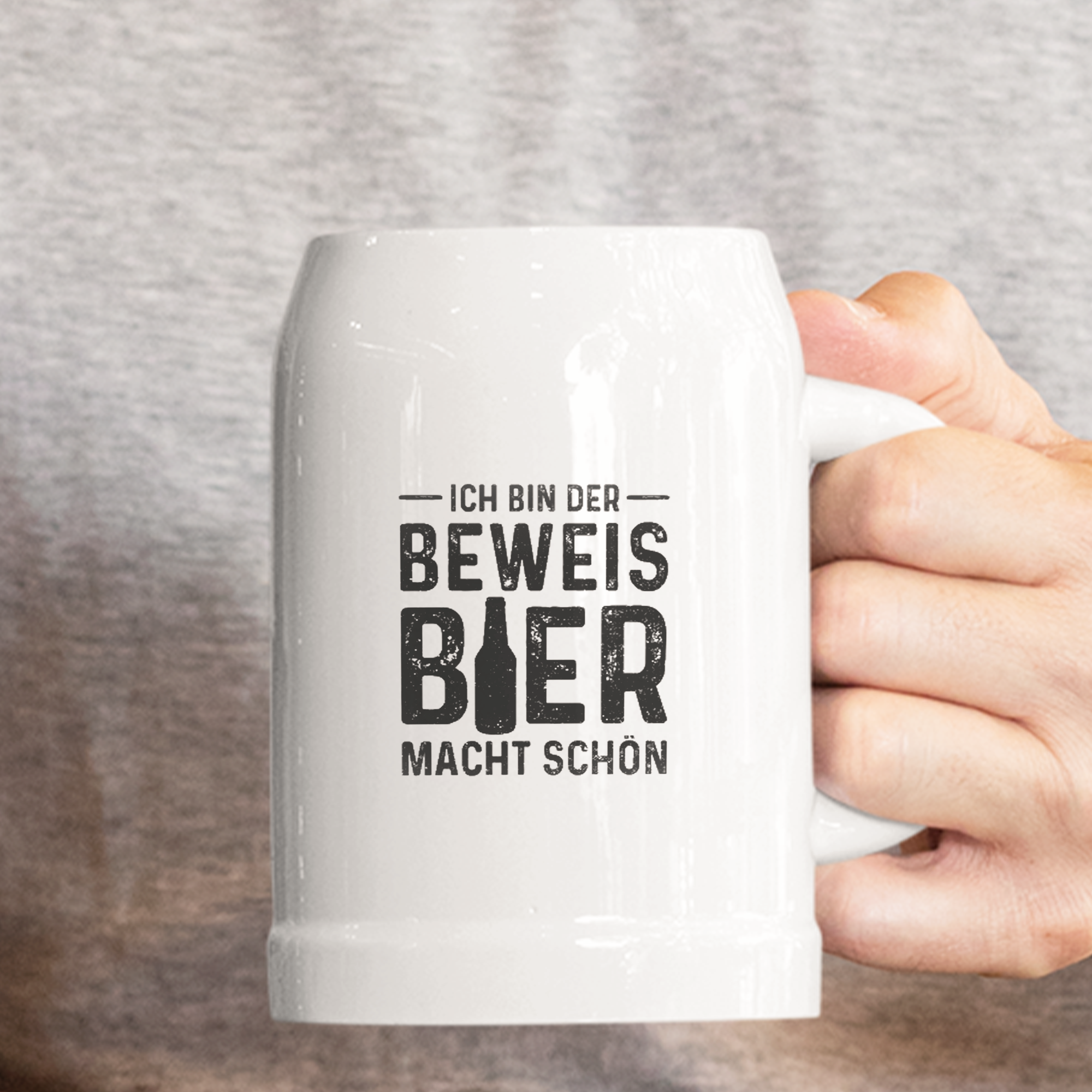 Ich Bin Der Beweis Bier Macht Schön Bierkrug - DESIGNSBYJNK5.COM