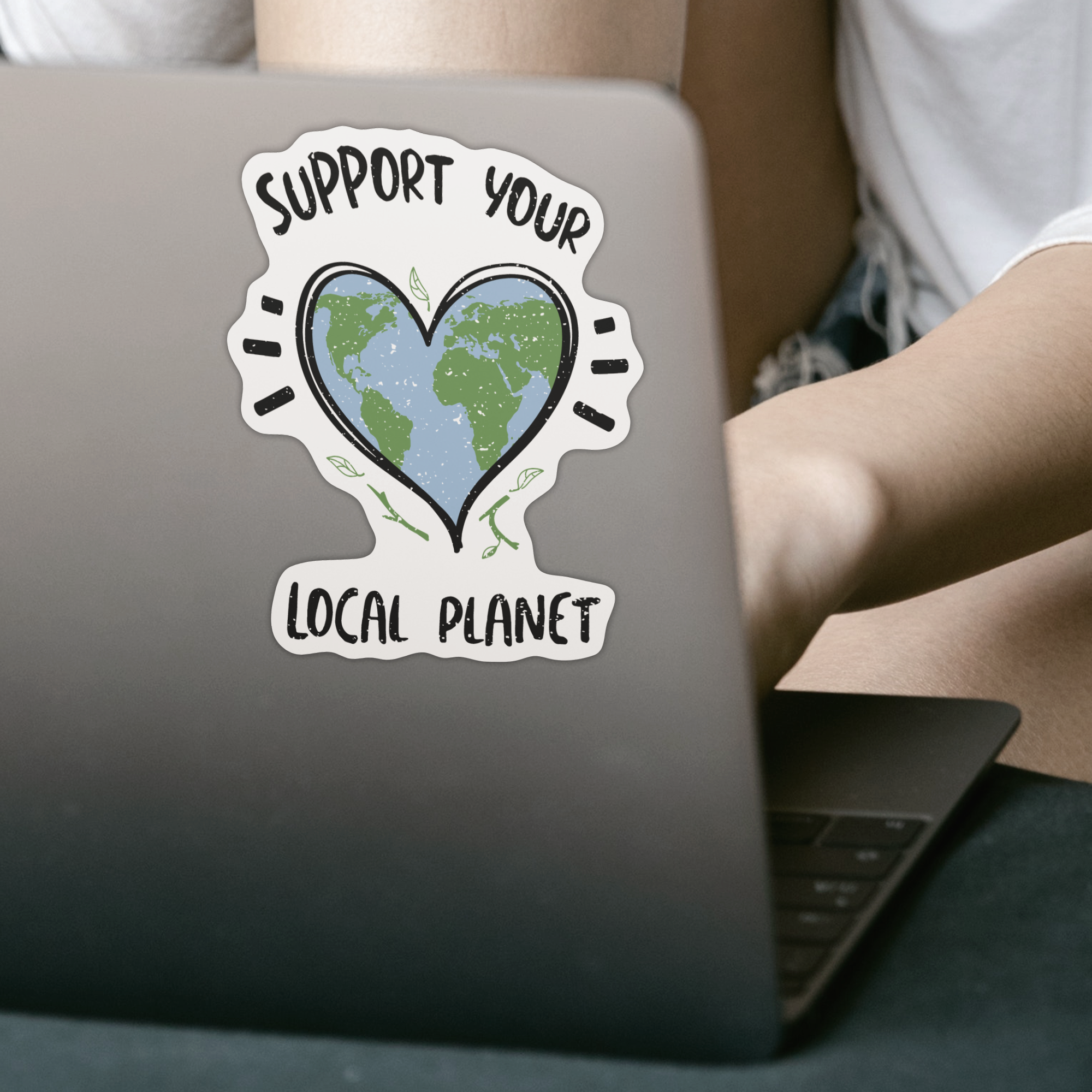 Support Your Local Planet Sticker - DESIGNSBYJNK5.COM