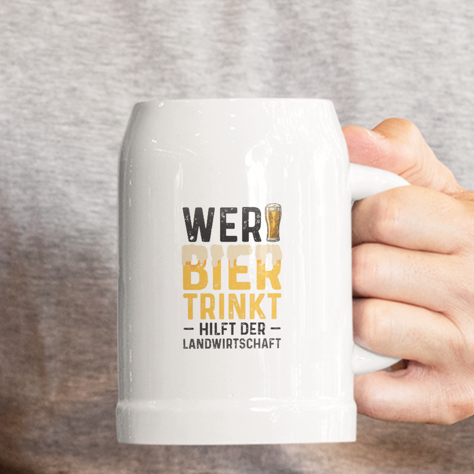 Wer Bier Trinkt Hilft Der Landwirtschaft Bierkrug - DESIGNSBYJNK5.COM