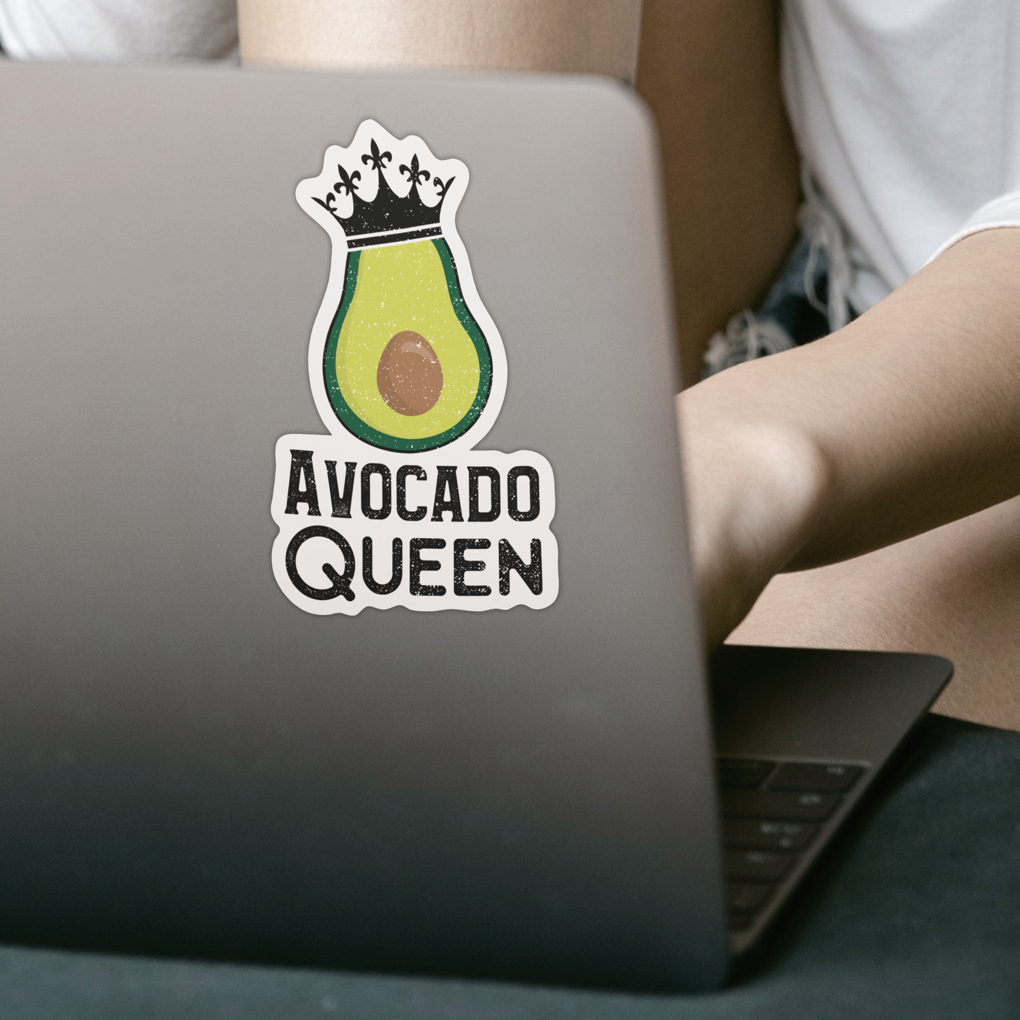 Avocado Queen Sticker - DESIGNSBYJNK5.COM