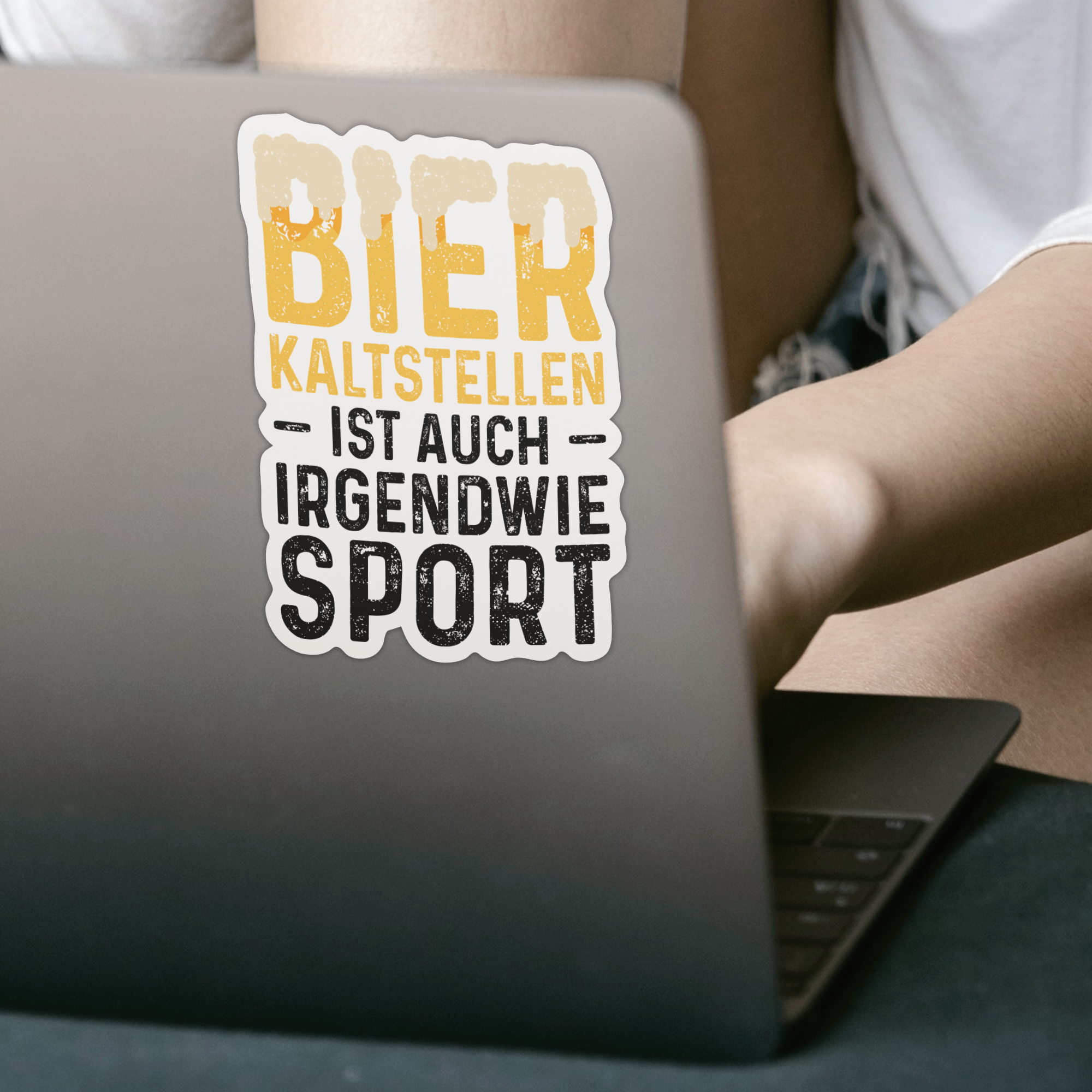 Bier Kaltstellen Ist Auch Irgendwie Sport Sticker - DESIGNSBYJNK5.COM