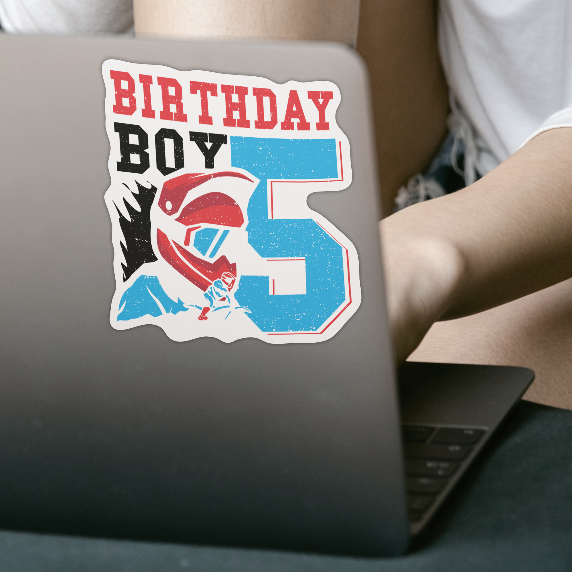 Birthday Boy 5 Sticker - DESIGNSBYJNK5.COM