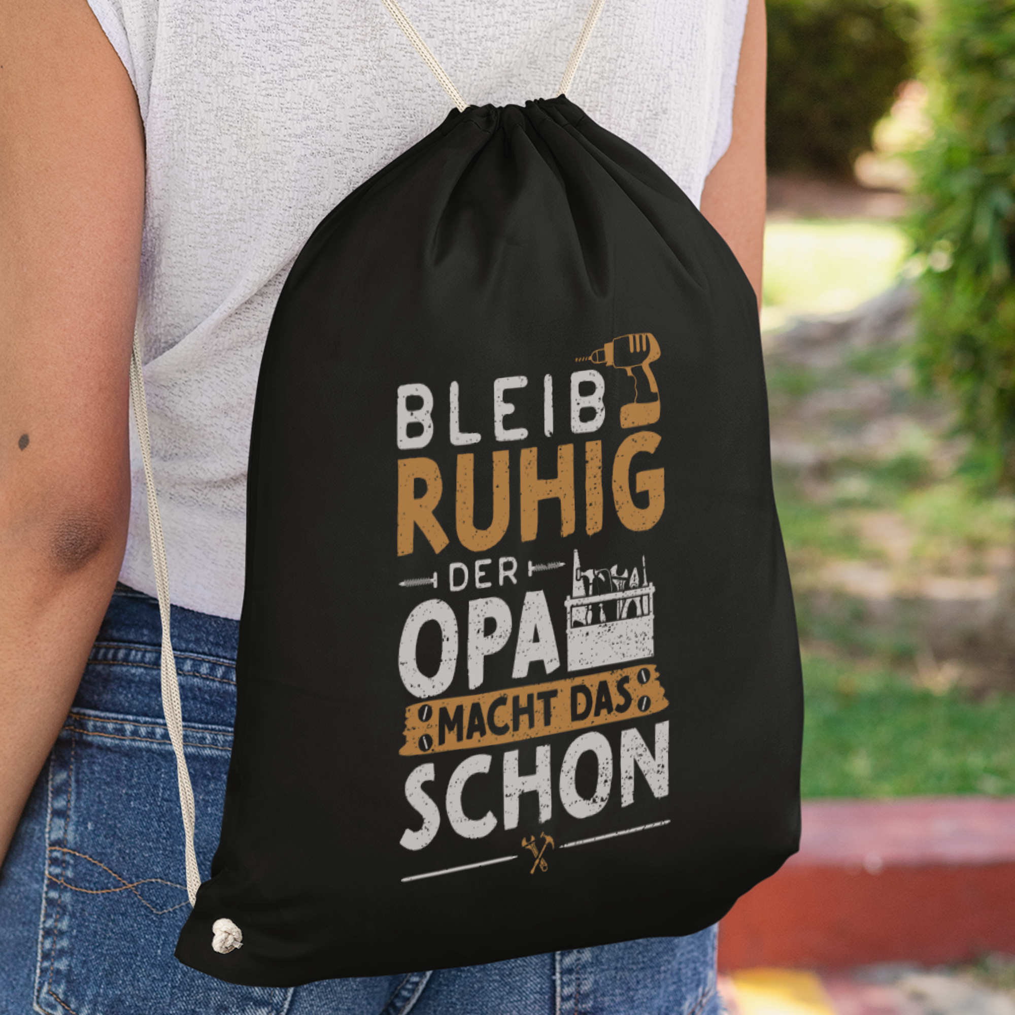 Bleib Ruhig Der Opa Macht Das Schon Turnbeutel - DESIGNSBYJNK5.COM