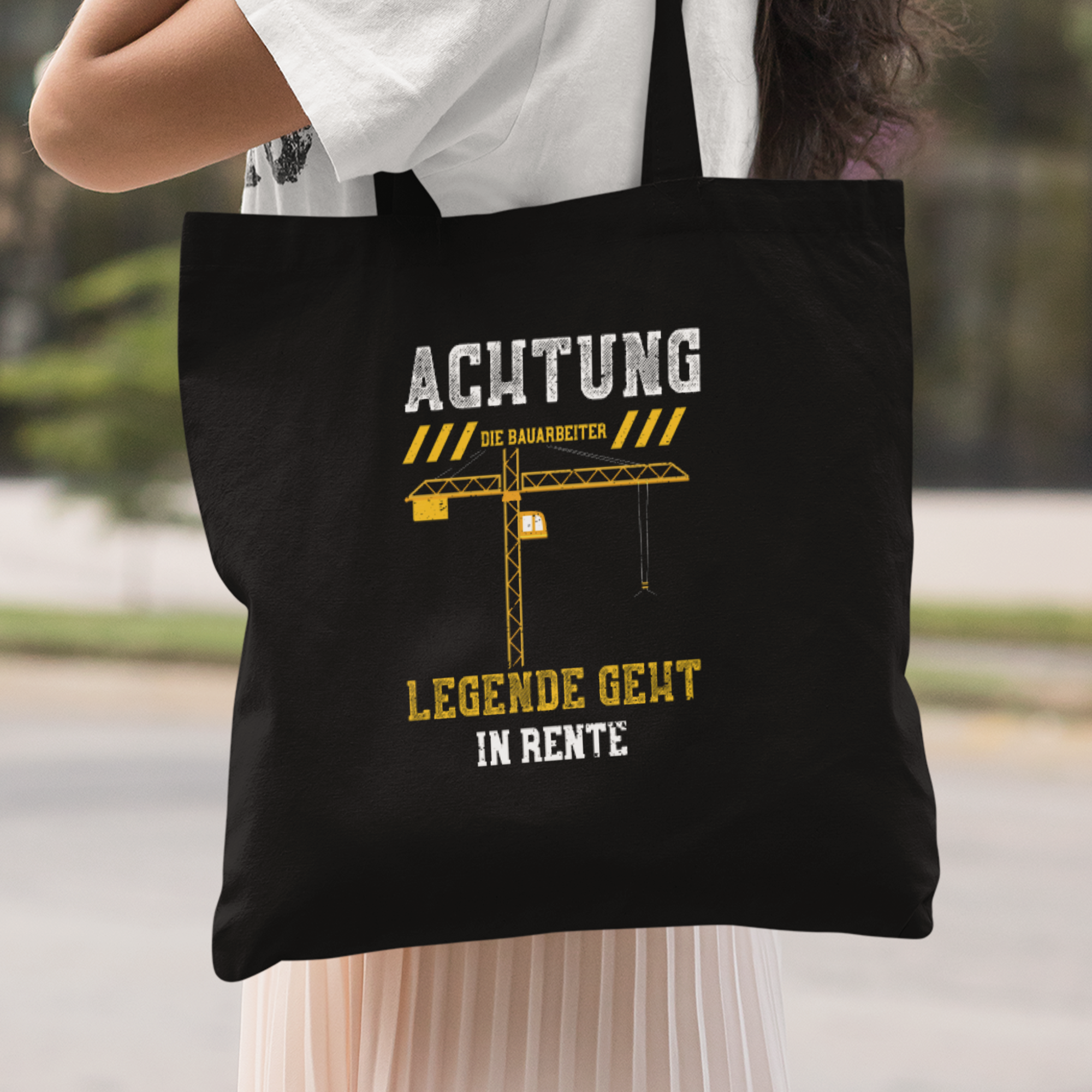 Achtung Die Bauarbeiter Legende Geht In Rente Stoffbeutel - DESIGNSBYJNK5.COM