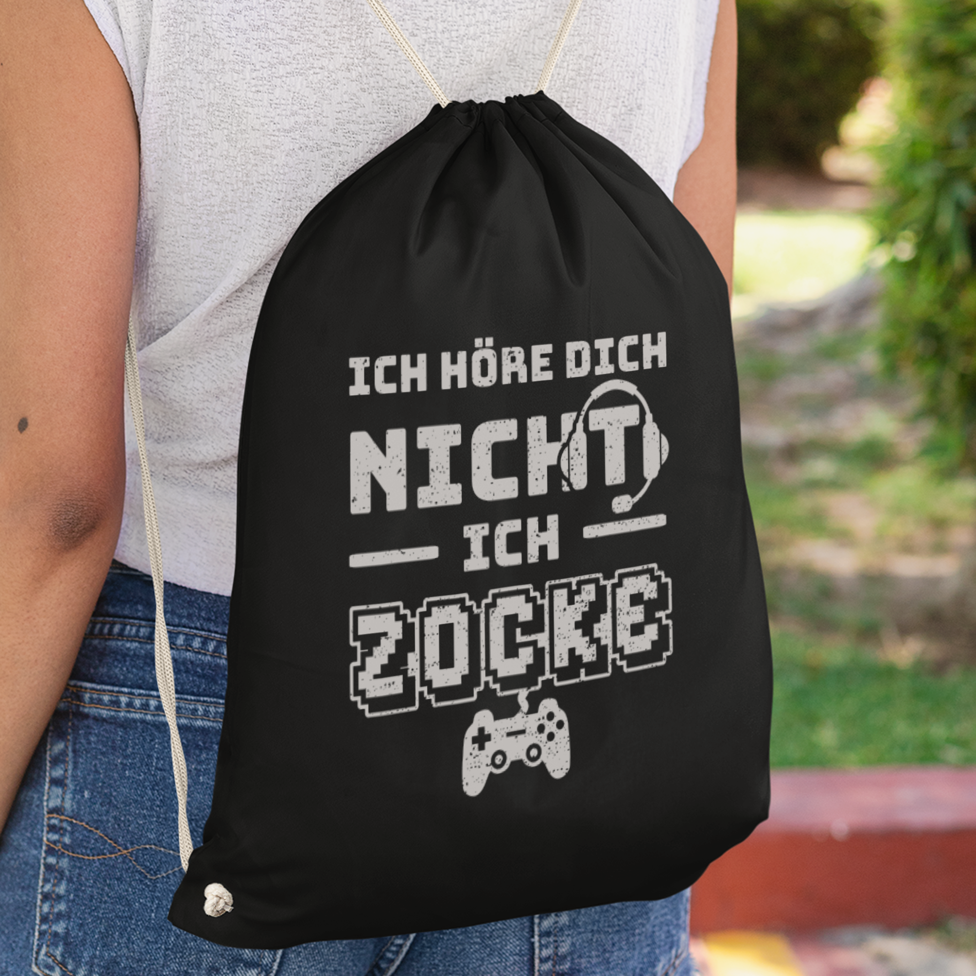 Ich Höre Dich Nicht Ich Zocke Turnbeutel - DESIGNSBYJNK5.COM