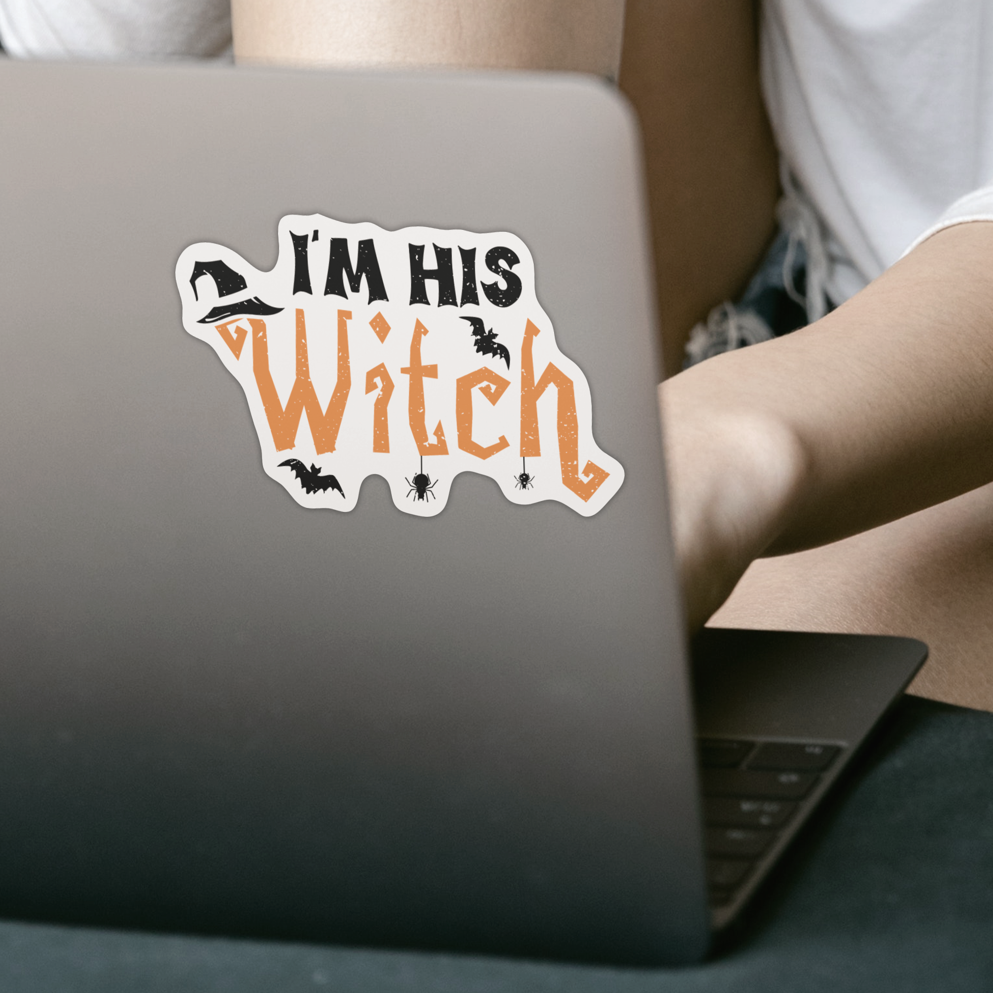 I'm His Witch Sticker - DESIGNSBYJNK5.COM