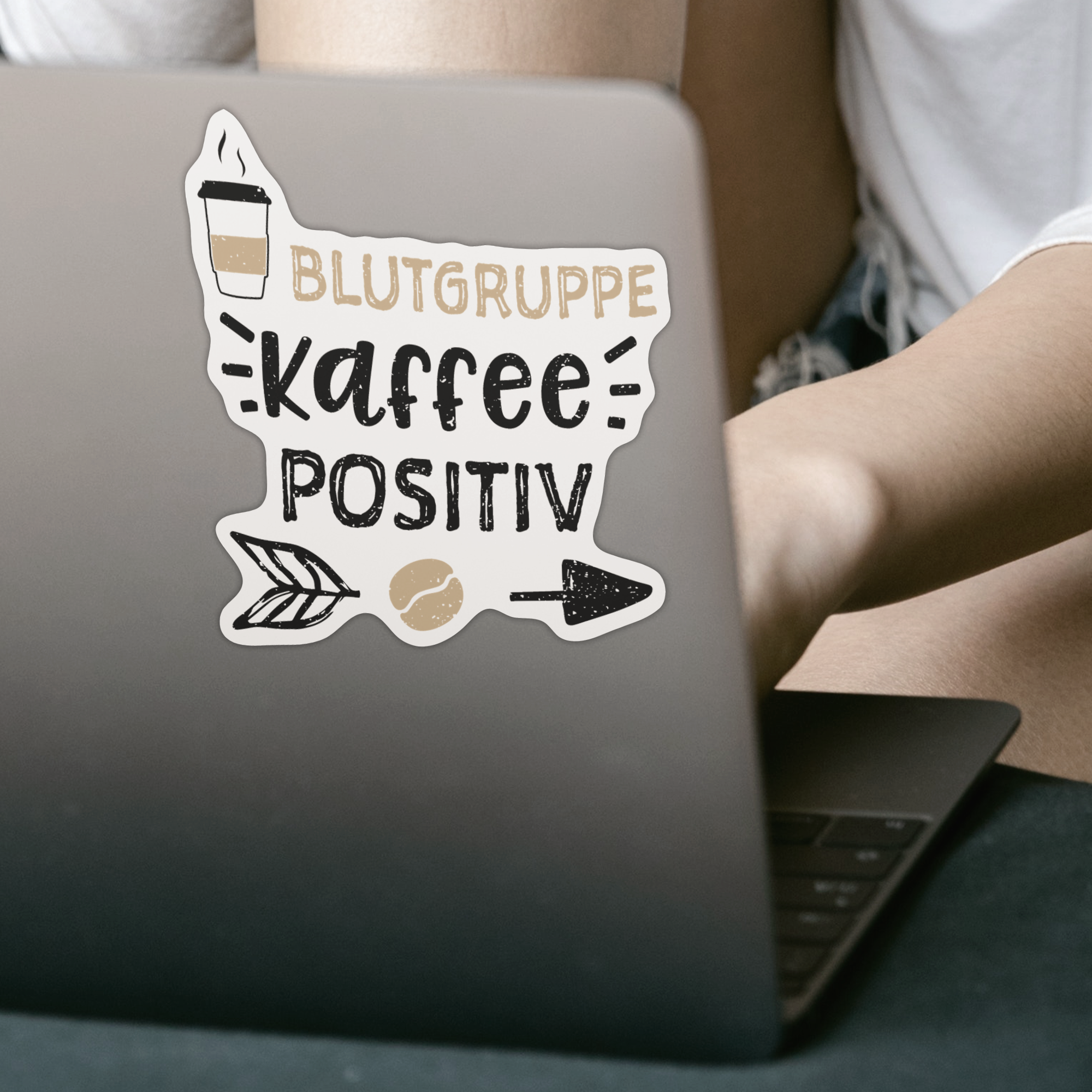 Blutgruppe Kaffee Positiv Sticker - DESIGNSBYJNK5.COM