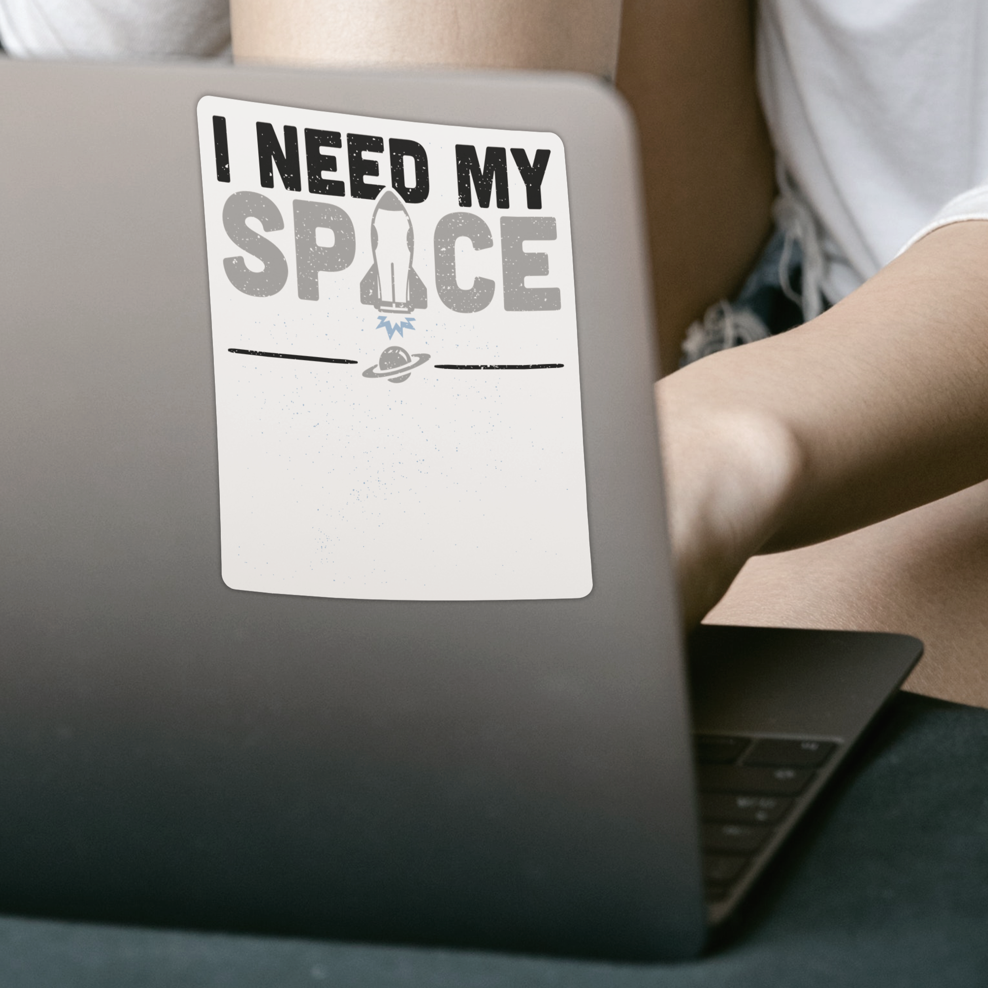 I Need My Space Sticker - DESIGNSBYJNK5.COM