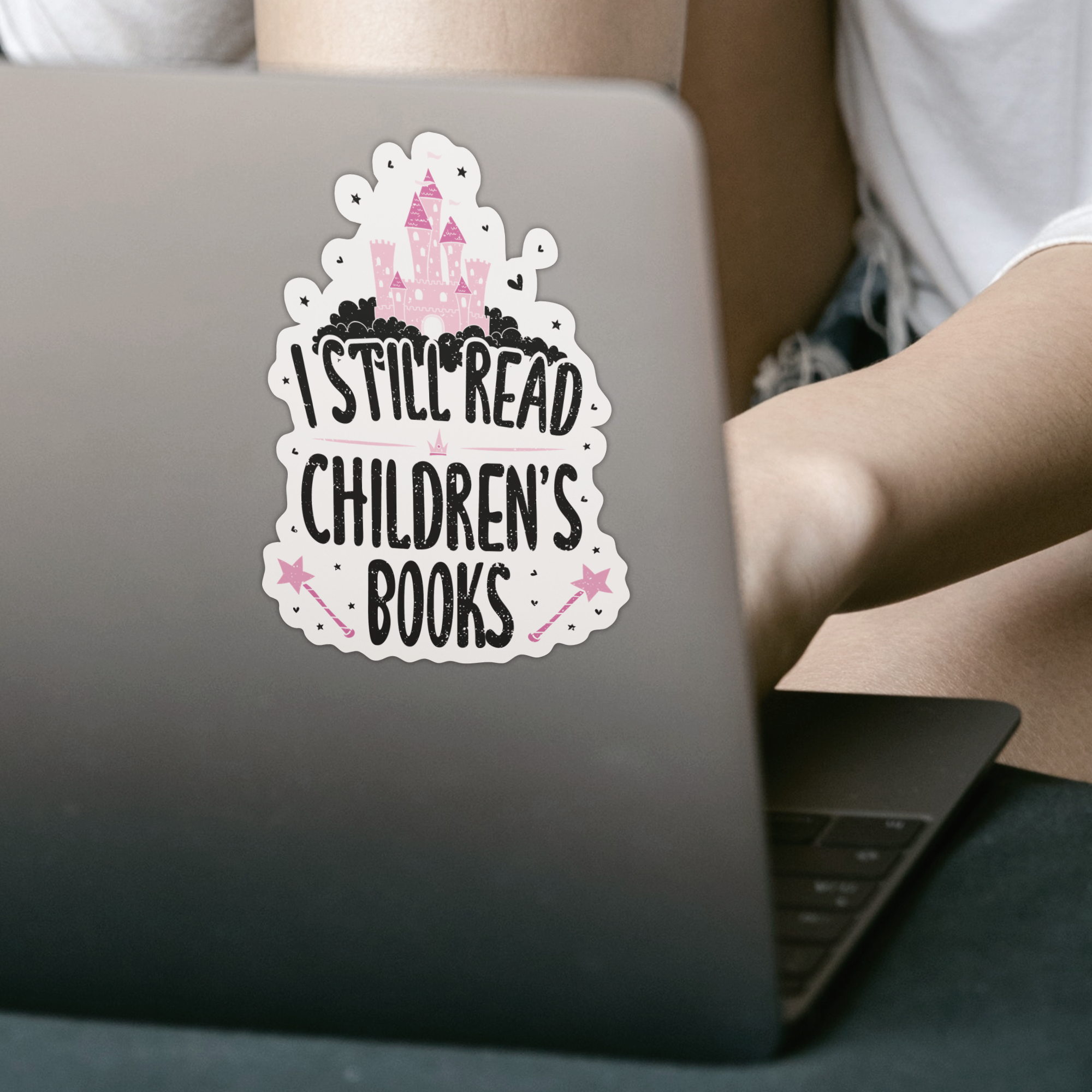 I Still Read Children's Books Sticker - DESIGNSBYJNK5.COM