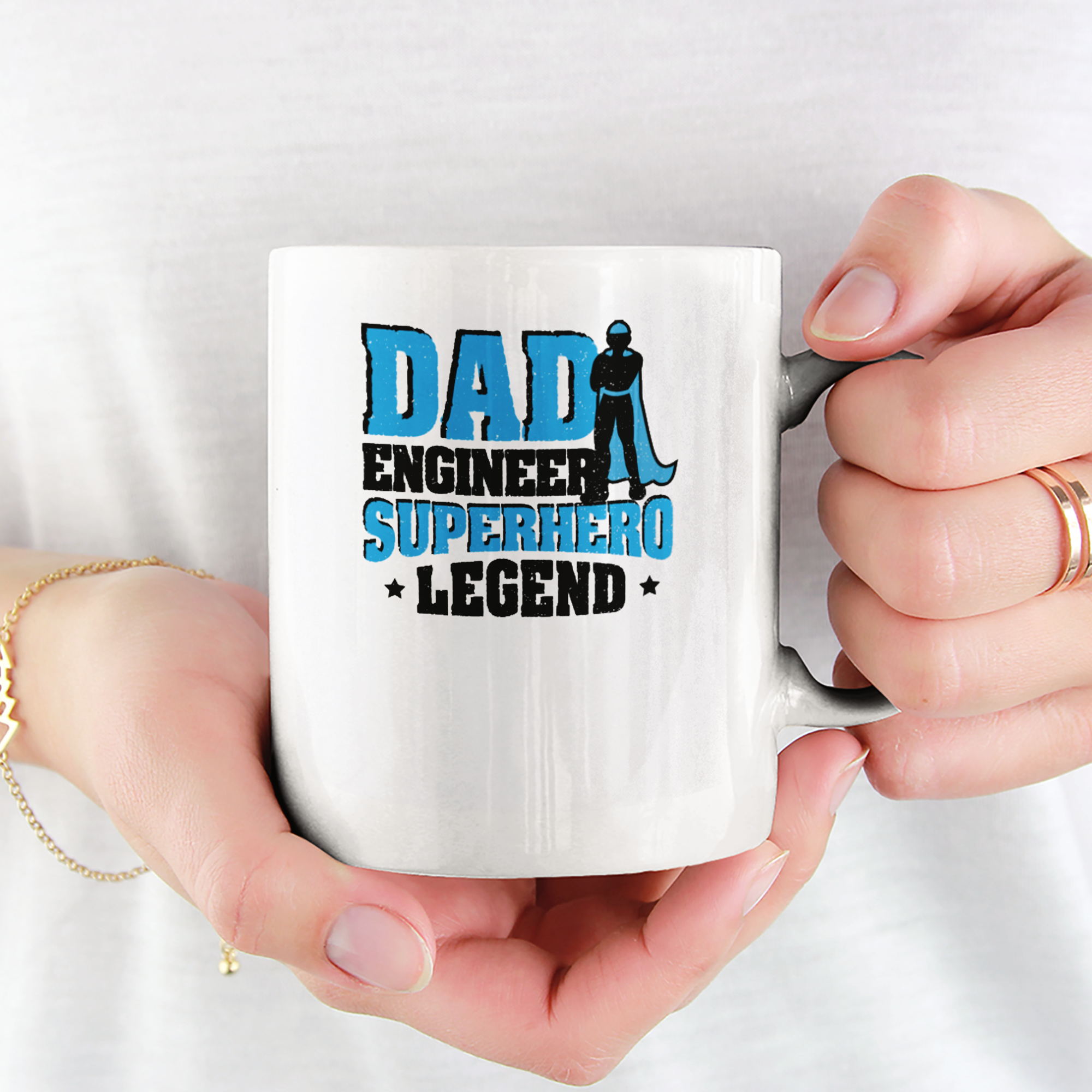 Dad Engineer Superhero Legend Tasse - DESIGNSBYJNK5.COM