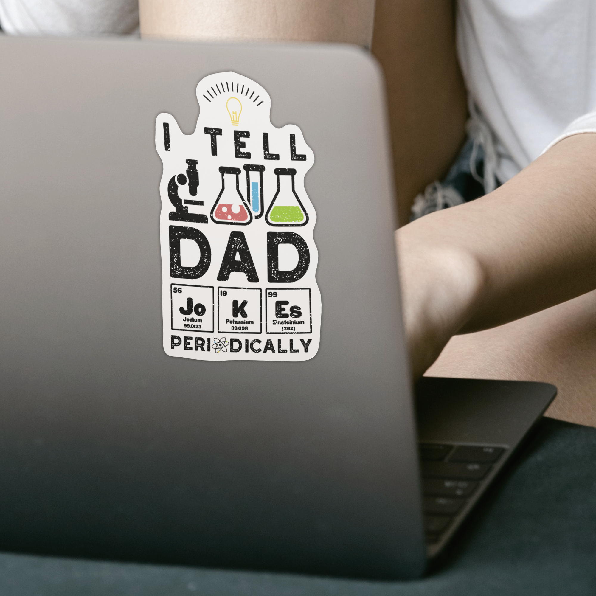 I Tell Dad JoKEs Periodically Sticker - DESIGNSBYJNK5.COM