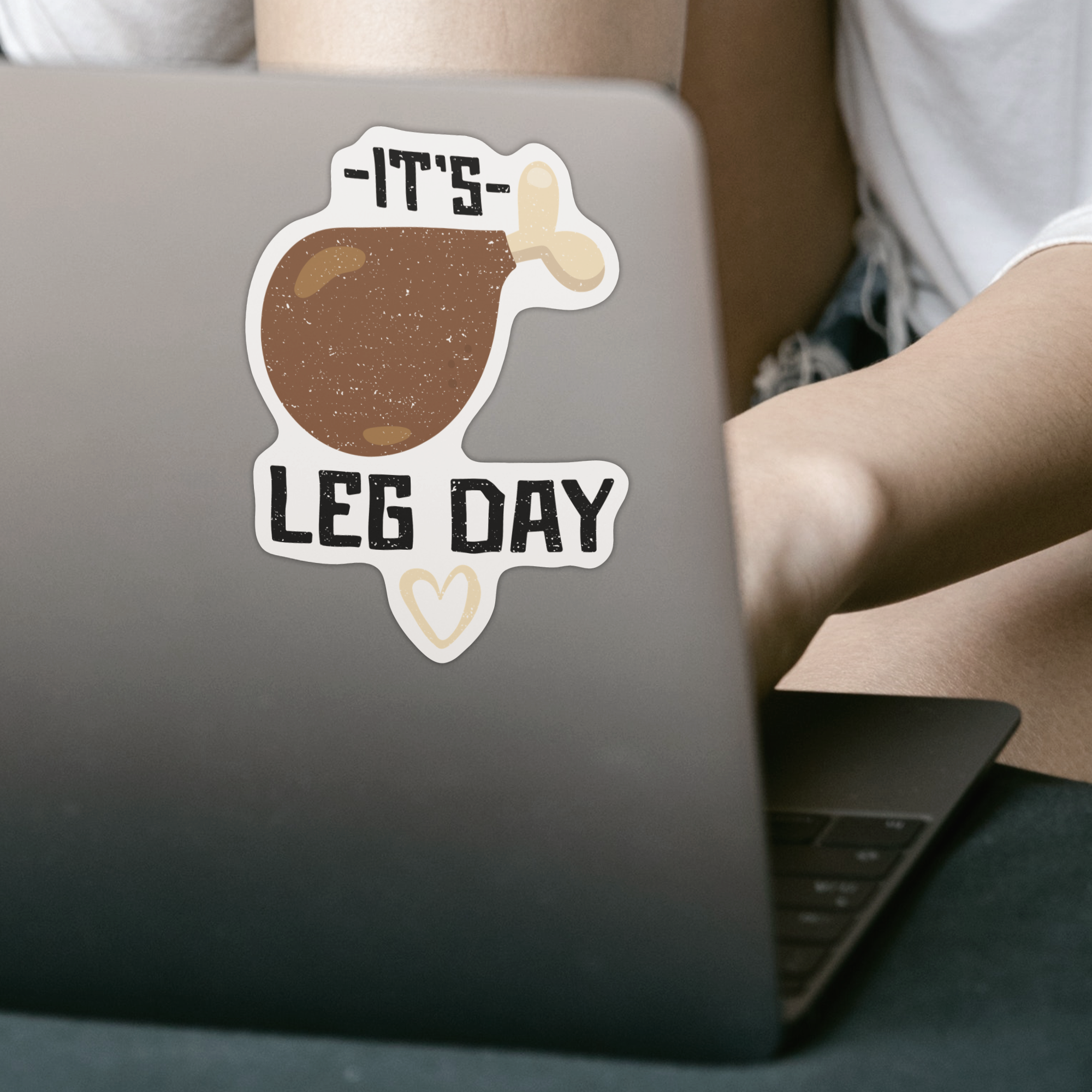 It's Leg Day Sticker - DESIGNSBYJNK5.COM