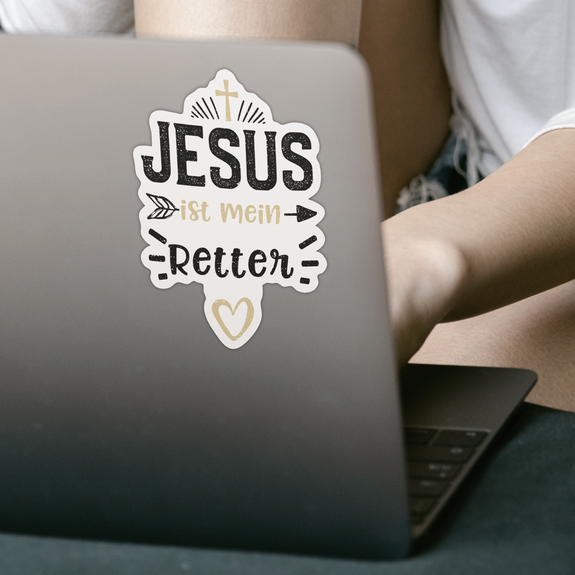 Jesus ist mein Retter Sticker - DESIGNSBYJNK5.COM