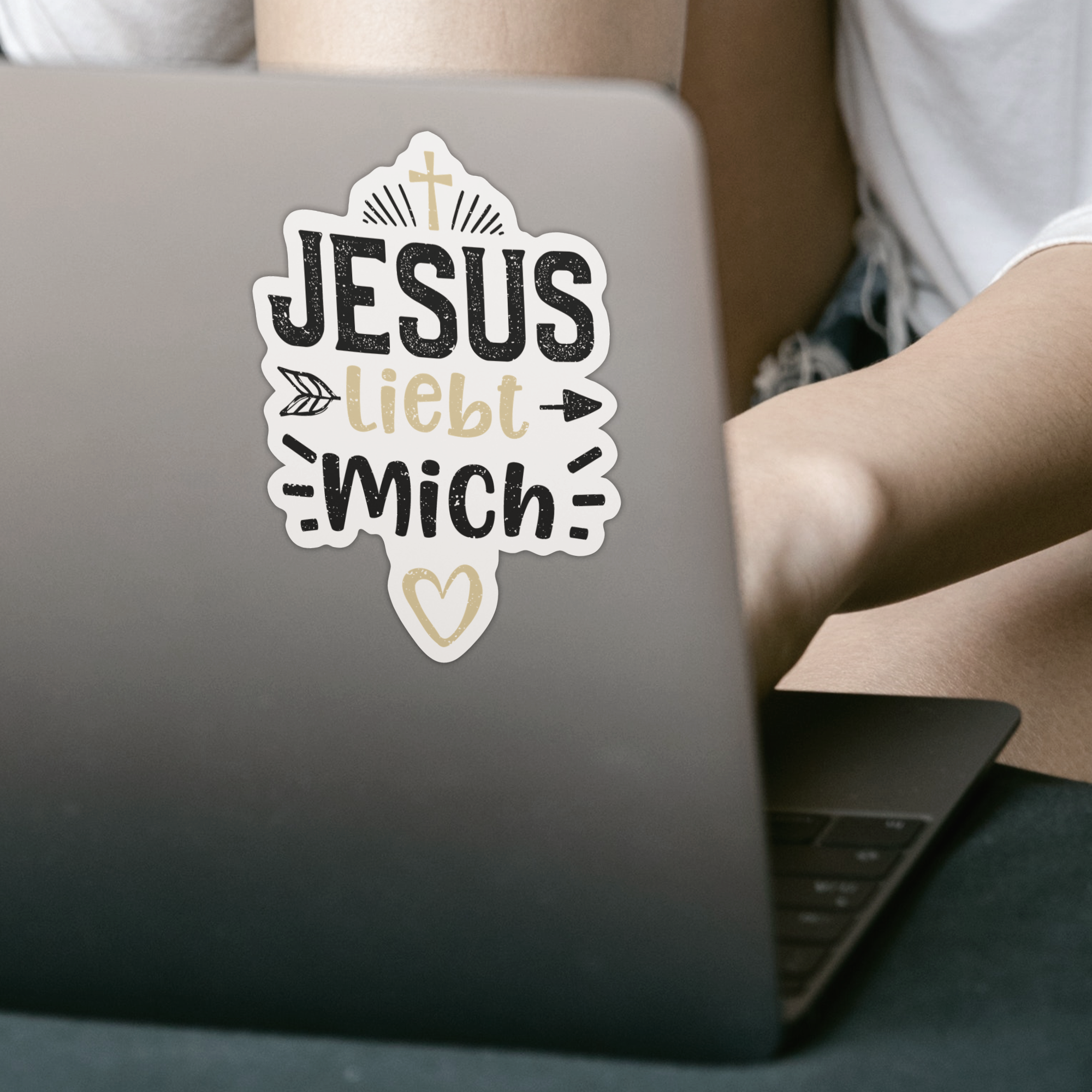 Jesus liebt mich Sticker - DESIGNSBYJNK5.COM
