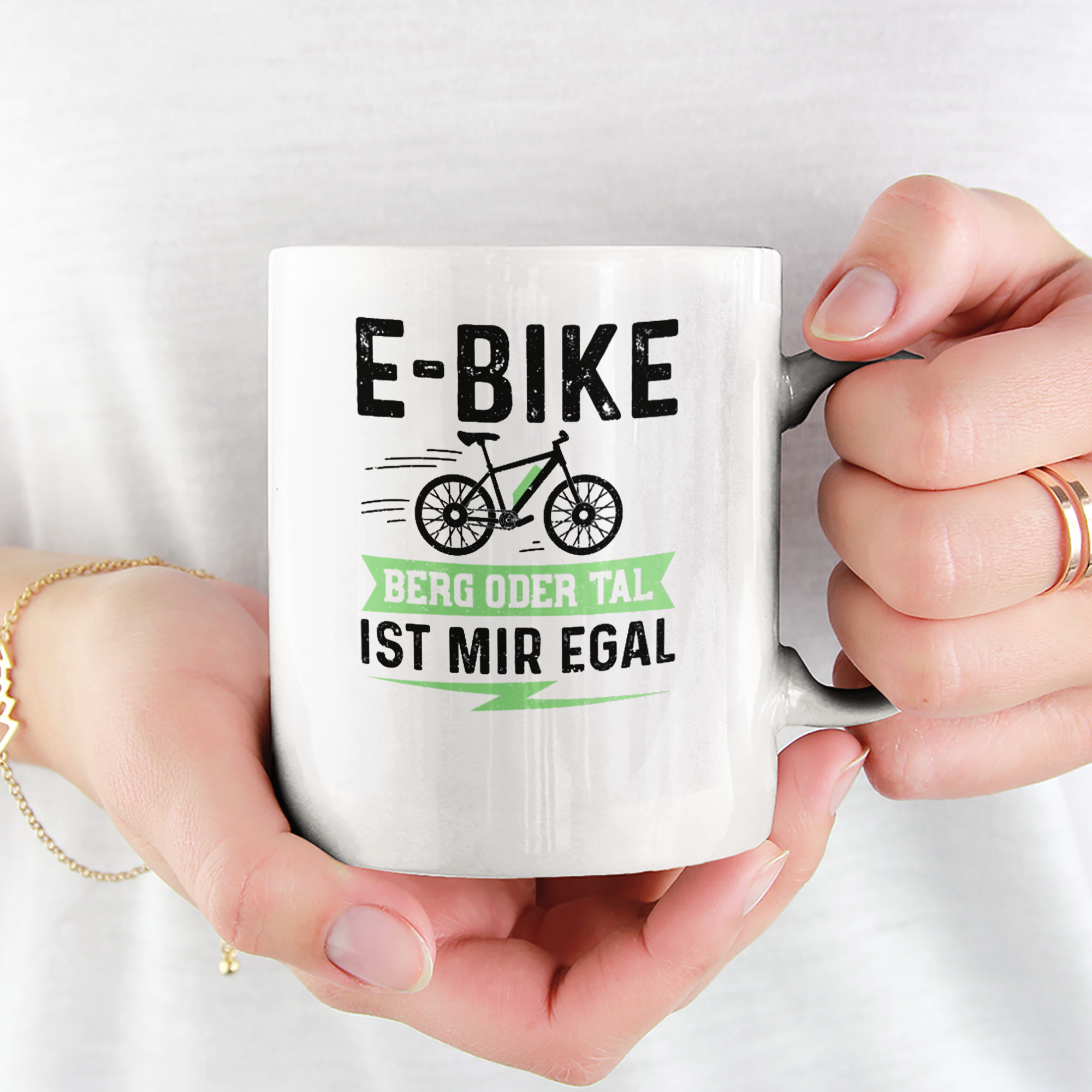 E-Bike Berg Oder Tal Ist Mir Egal Tasse - DESIGNSBYJNK5.COM