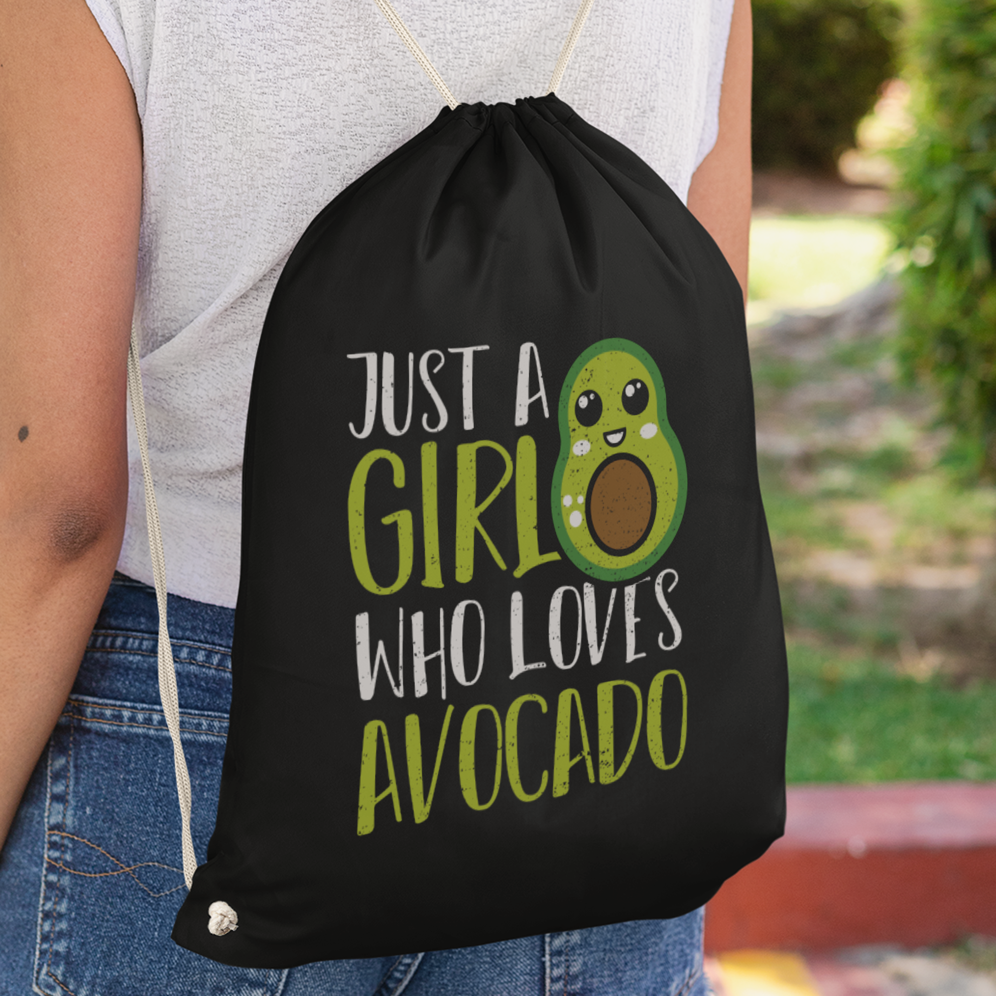 Just A Girl Who Loves Avocado Turnbeutel - DESIGNSBYJNK5.COM