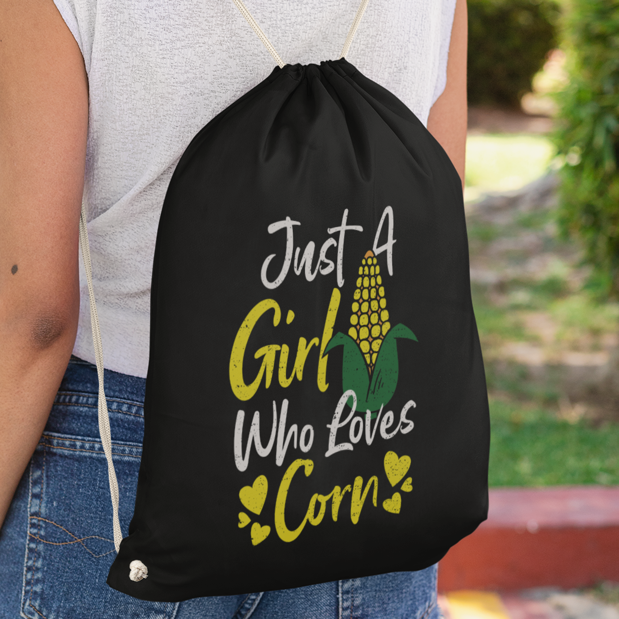 Just A Girl Who Loves Corn Turnbeutel - DESIGNSBYJNK5.COM