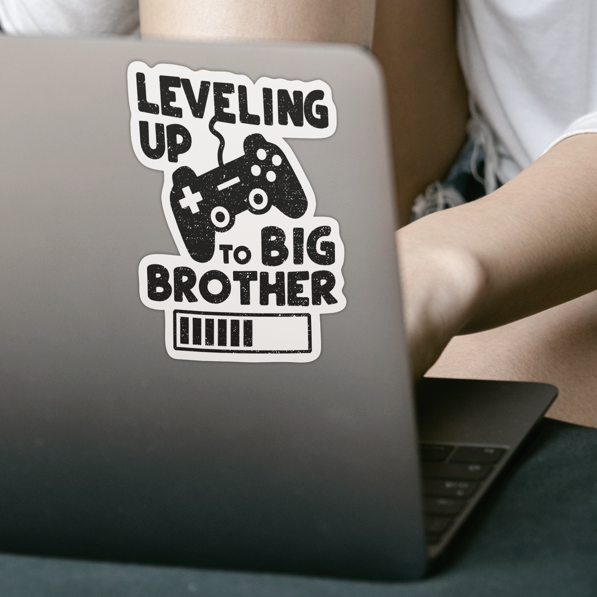 Leveling Up To Big Brother Sticker - DESIGNSBYJNK5.COM