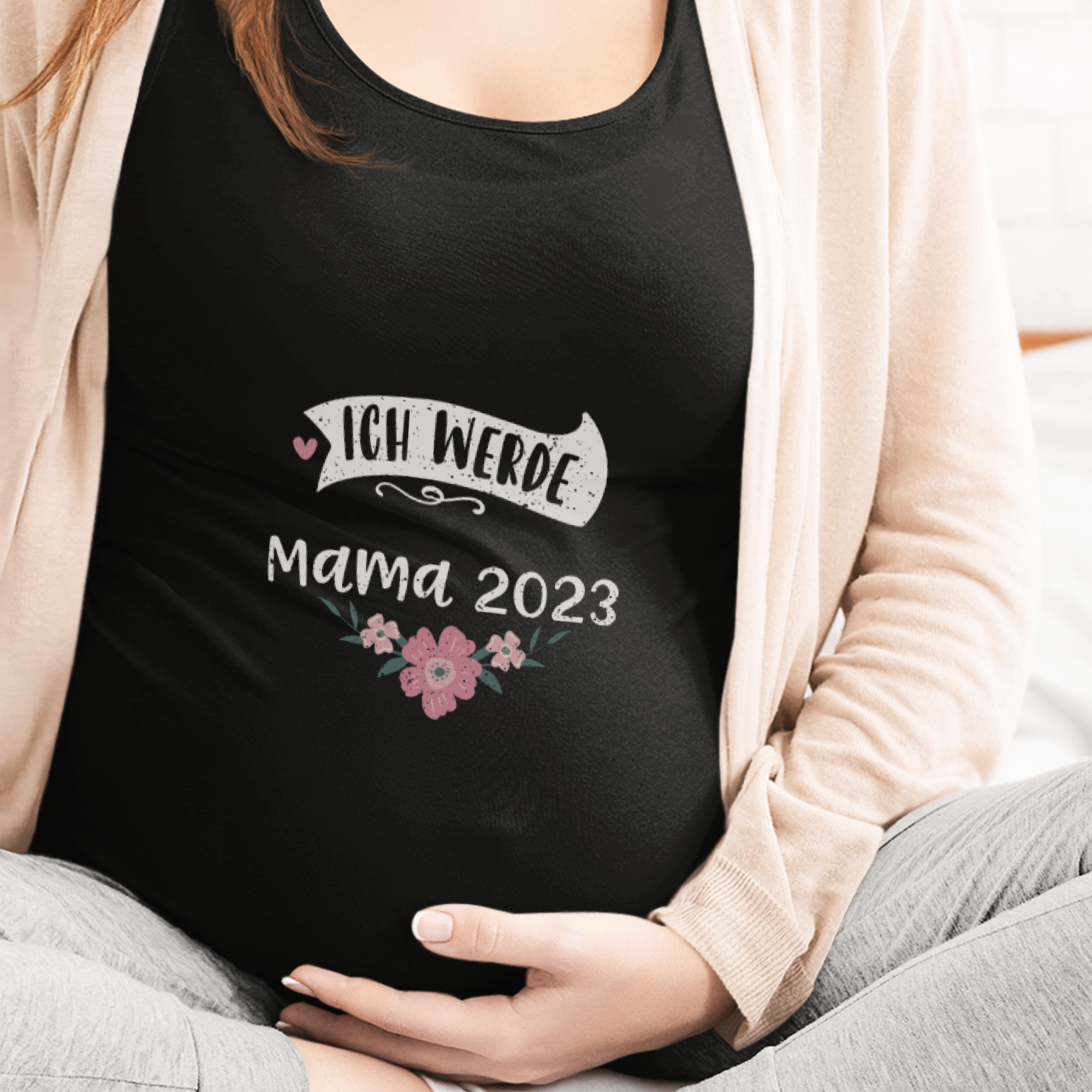 Ich Werde Mama 2023 Schwangerschafts T-Shirt - DESIGNSBYJNK5.COM