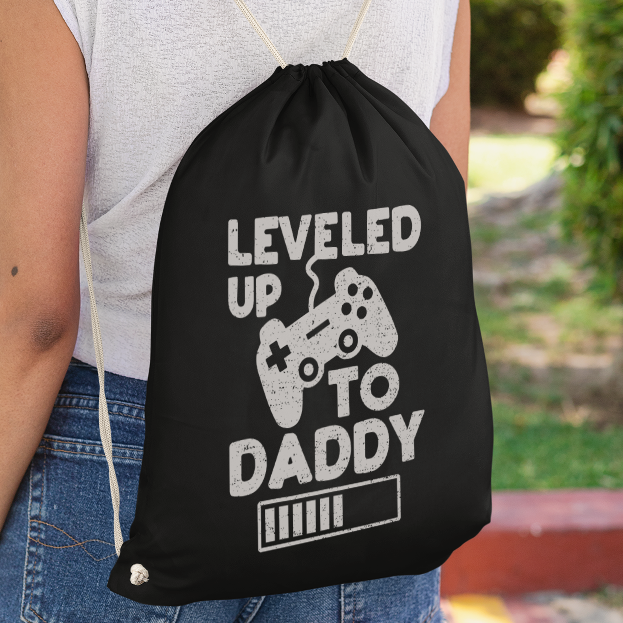 Leveled Up To Daddy Turnbeutel - DESIGNSBYJNK5.COM