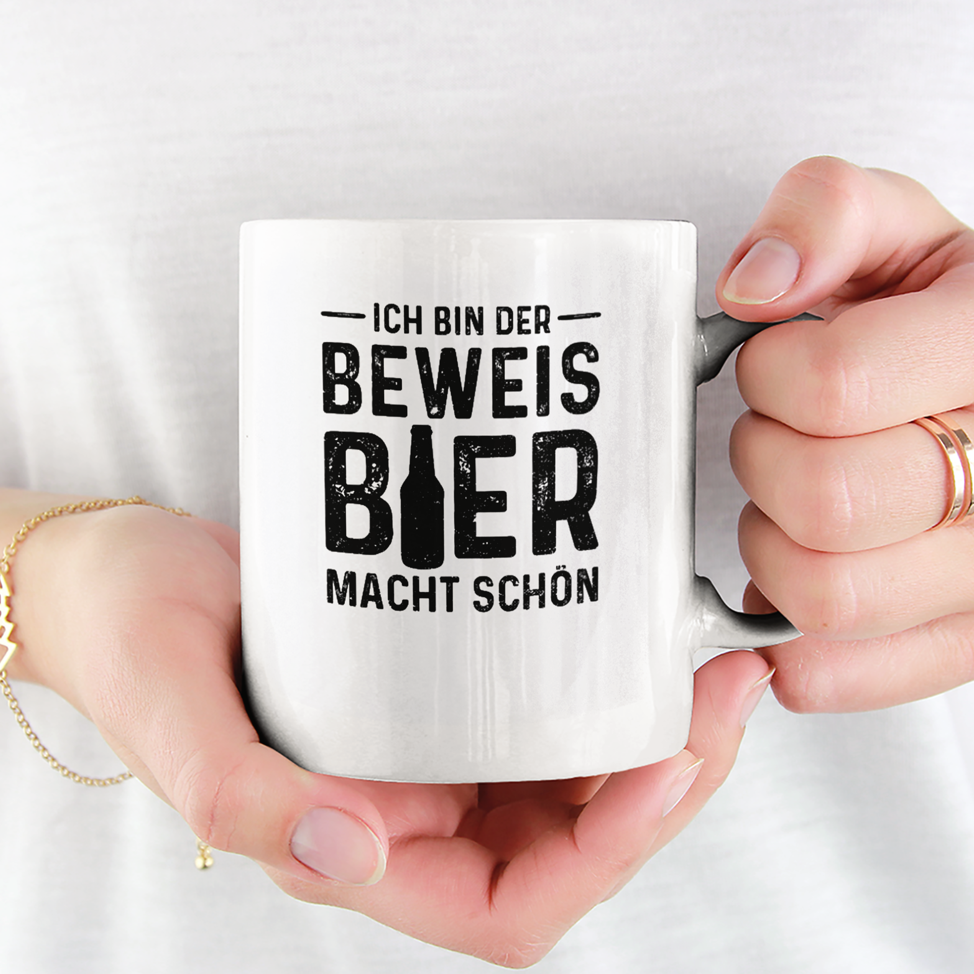 Ich Bin Der Beweis Bier Macht Schön Tasse - DESIGNSBYJNK5.COM
