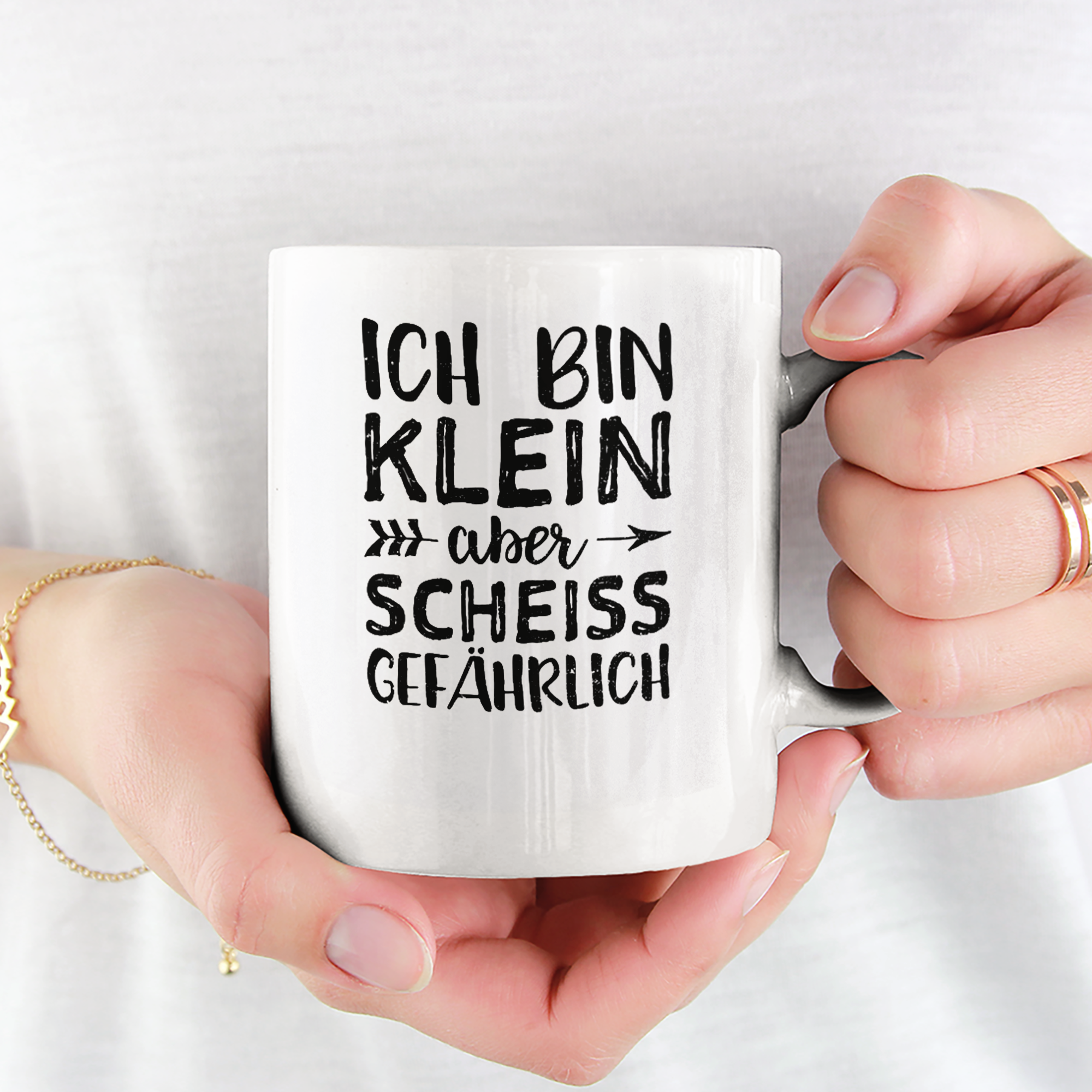 Ich Bin Klein Aber Scheiß Gefährlich Tasse - DESIGNSBYJNK5.COM