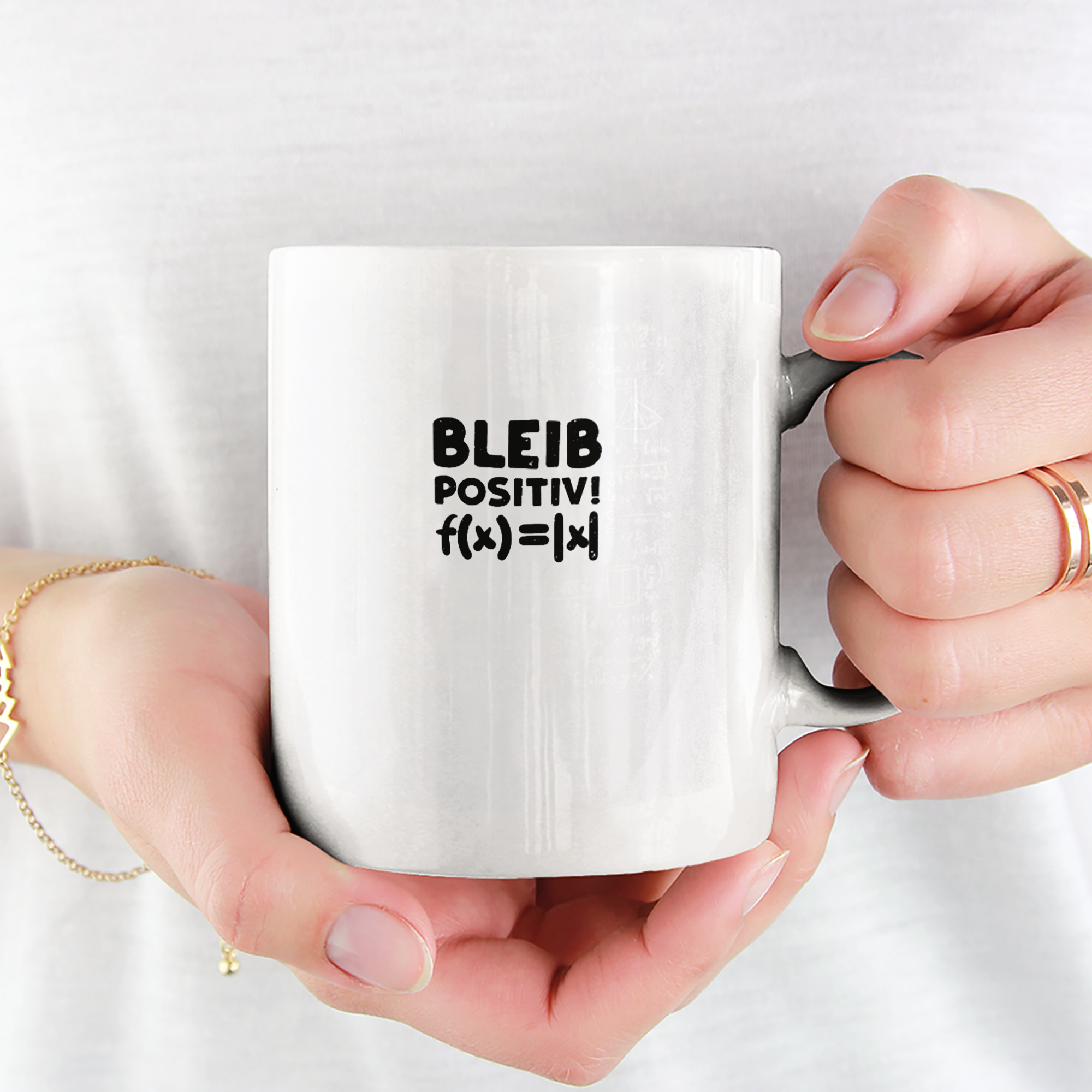 Bleib Positiv Tasse (Unisex) - DESIGNSBYJNK5.COM