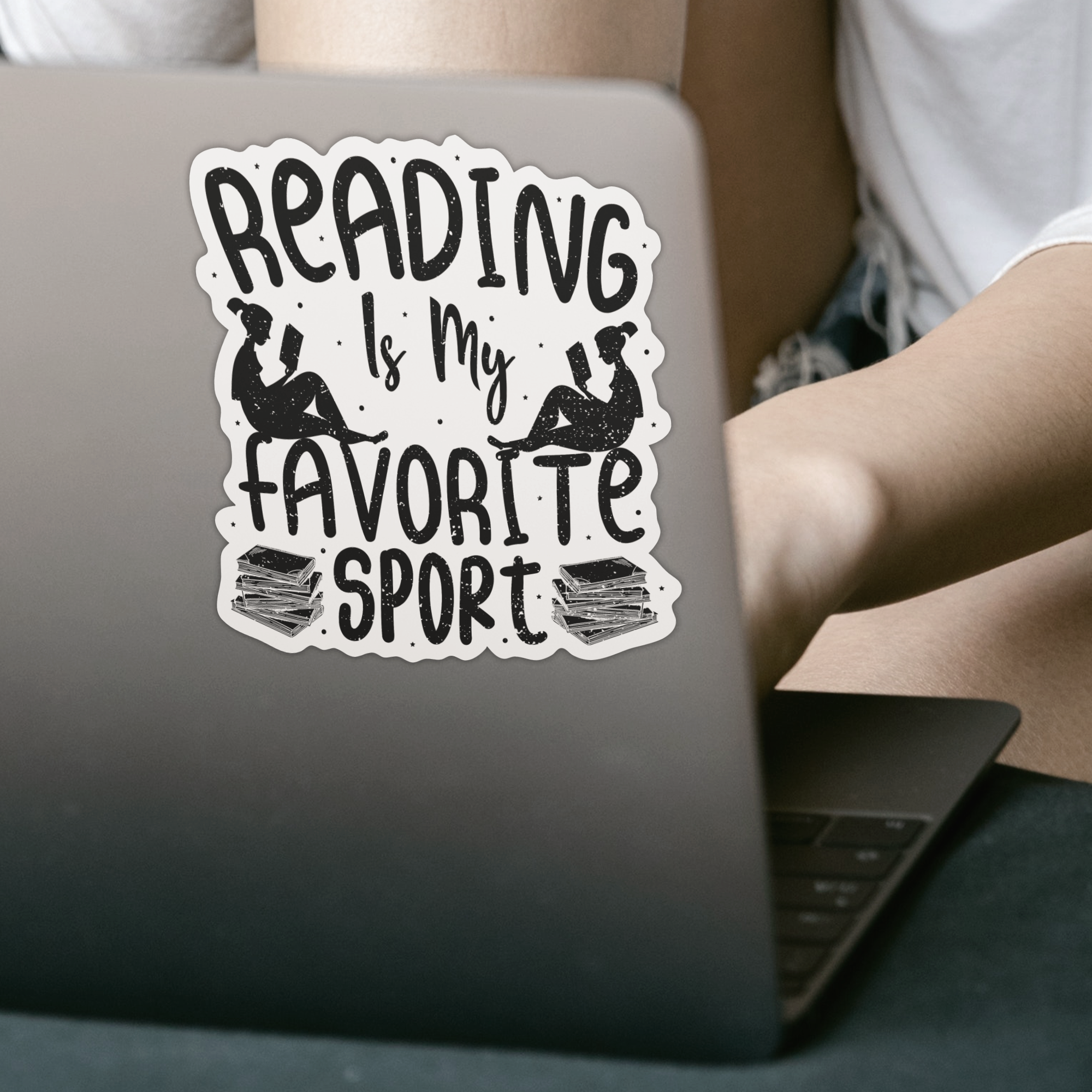 Reading Is My Favorite Sport Sticker - DESIGNSBYJNK5.COM