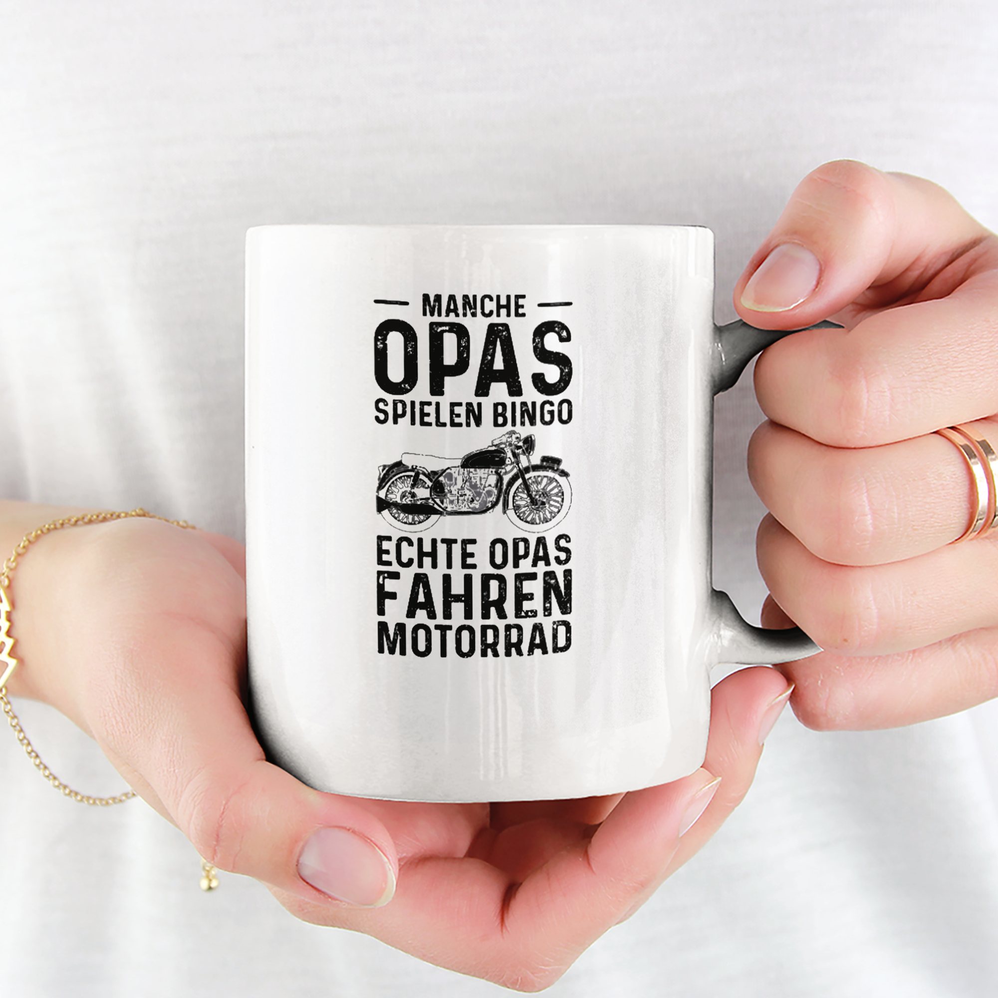 Manche Opas Spielen Bingo Echte Opas Fahren Motorrad Tasse - DESIGNSBYJNK5.COM