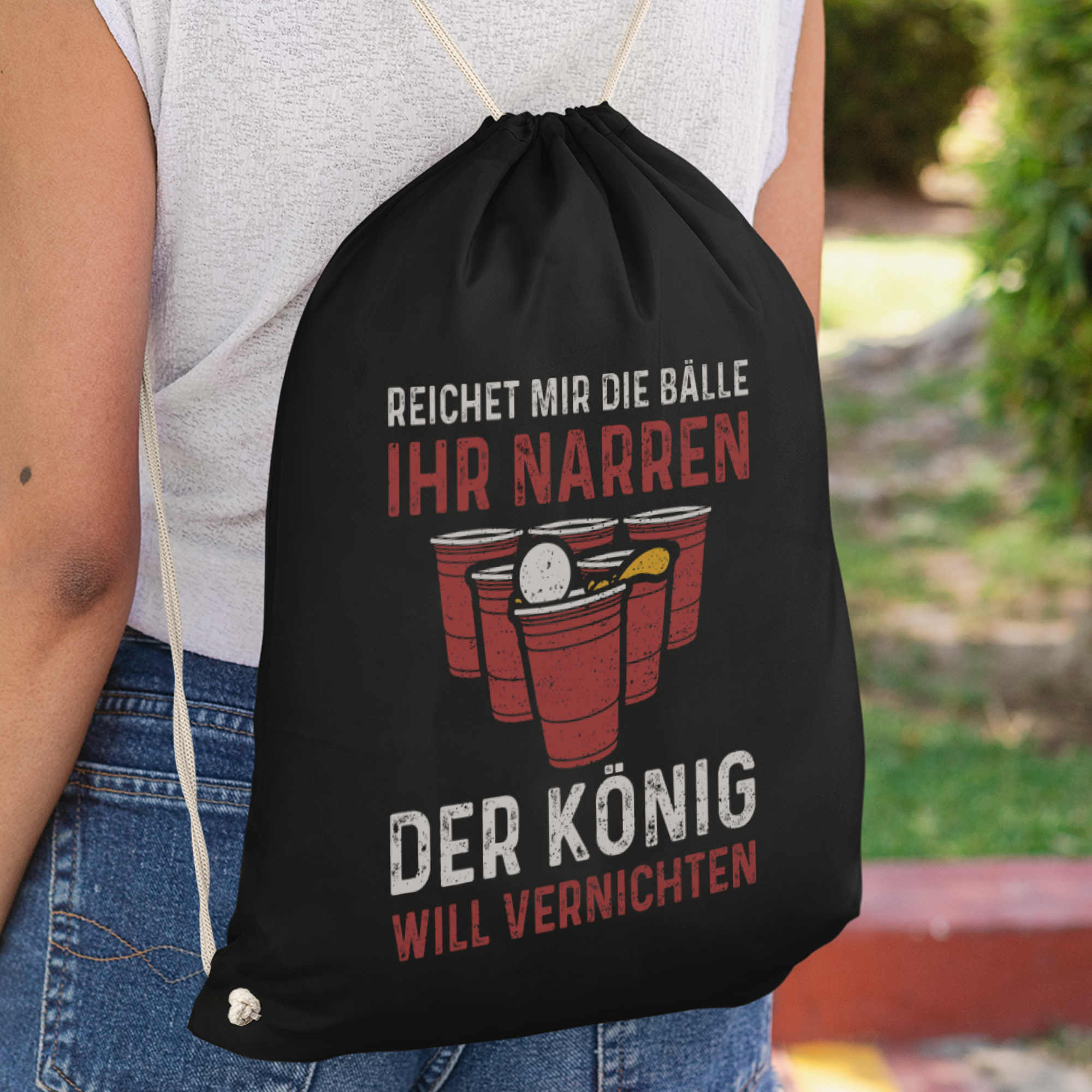 Reichet Mir Die Bälle Ihr Narren Der König Will Vernichten Turnbeutel - DESIGNSBYJNK5.COM