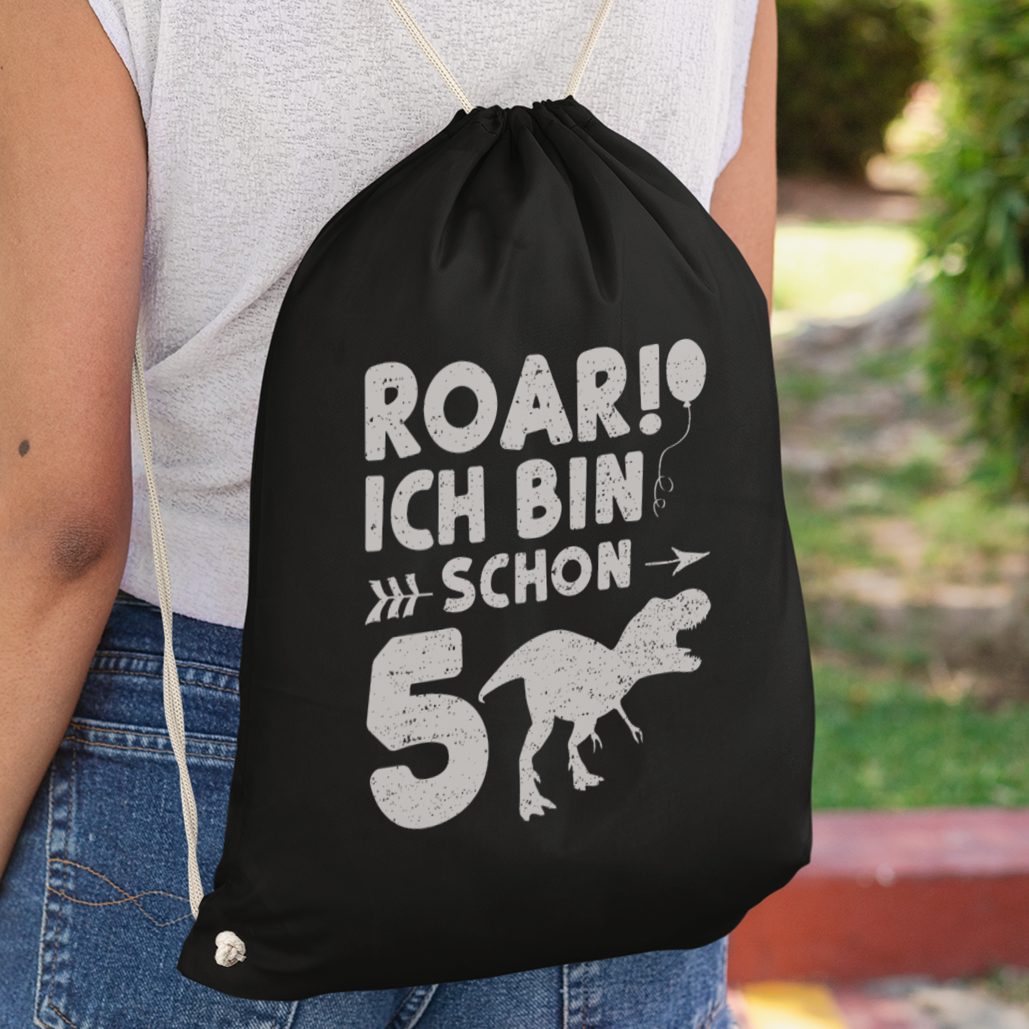 Roar Ich Bin Schon 5 Turnbeutel - DESIGNSBYJNK5.COM