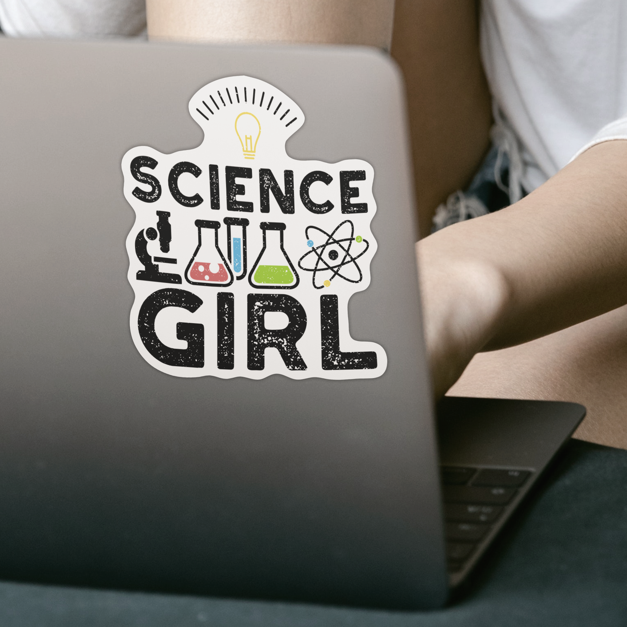 Science Girl Sticker - DESIGNSBYJNK5.COM