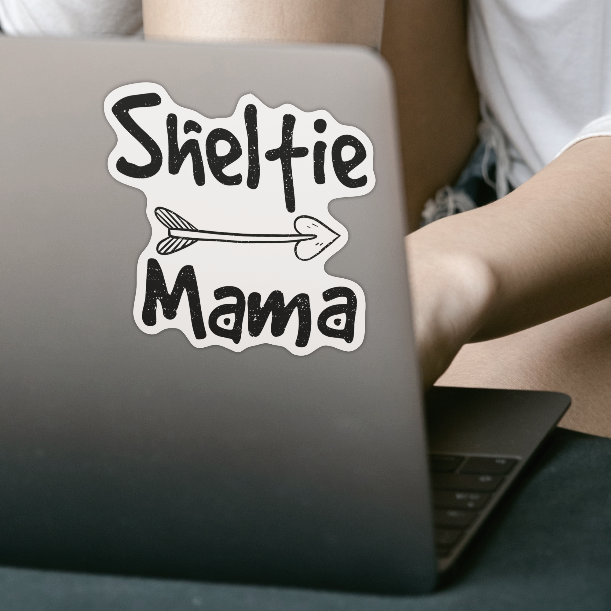 Sheltie Mama Sticker - DESIGNSBYJNK5.COM