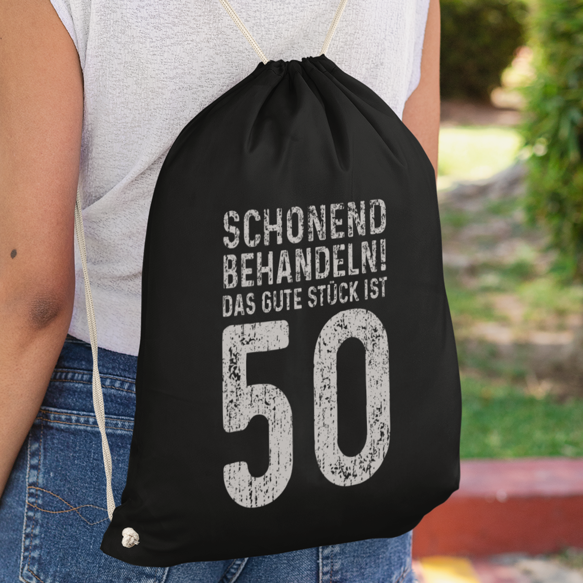 Schonend Behandeln Das Gute Stück Ist 50 Turnbeutel - DESIGNSBYJNK5.COM